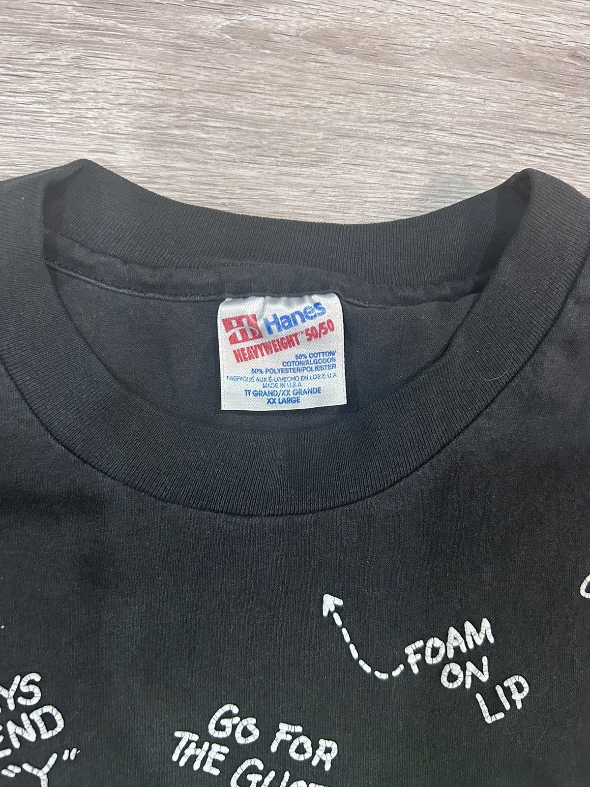 Vintage Vintage 90s Beer Script T-Shirt Size US XXL / EU 58 / 5 - 3 Thumbnail