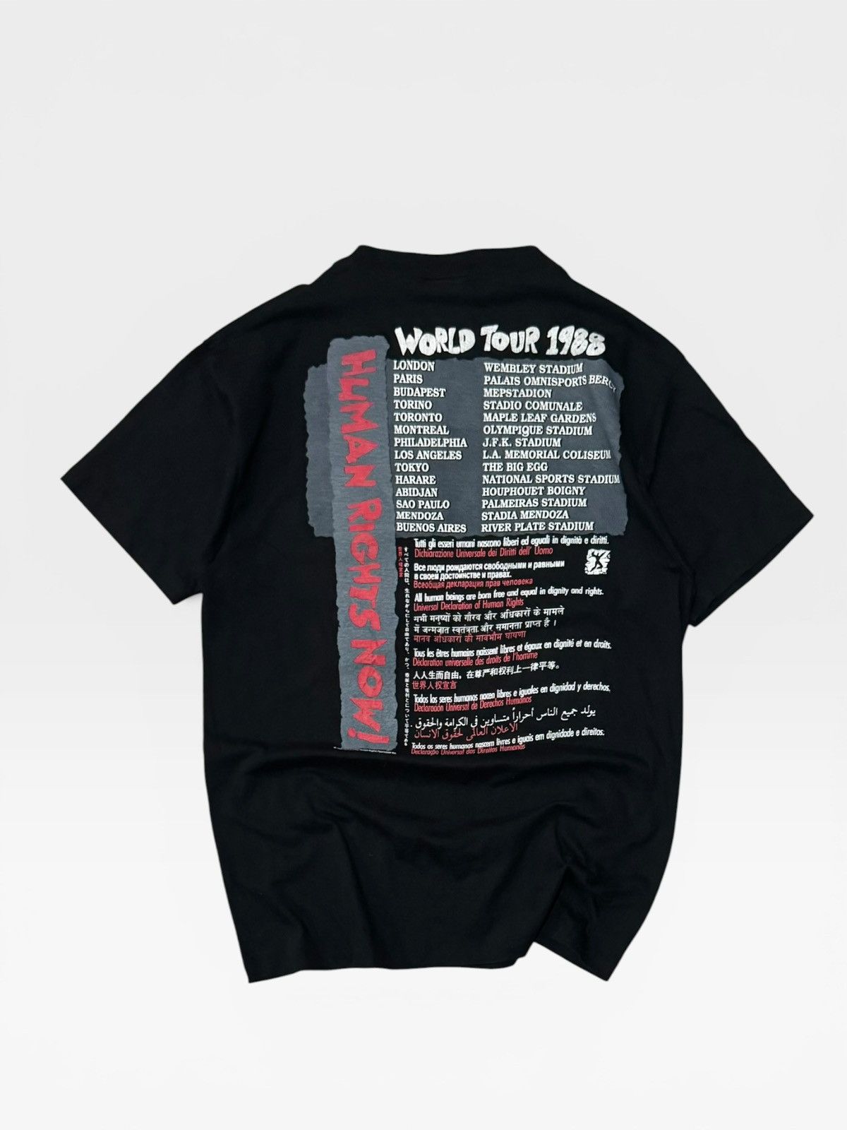 Reebok Vintage Reebok Human Rights Tour 1988 T-Shirt Size US L / EU 52-54 / 3 - 2 Thumbnail