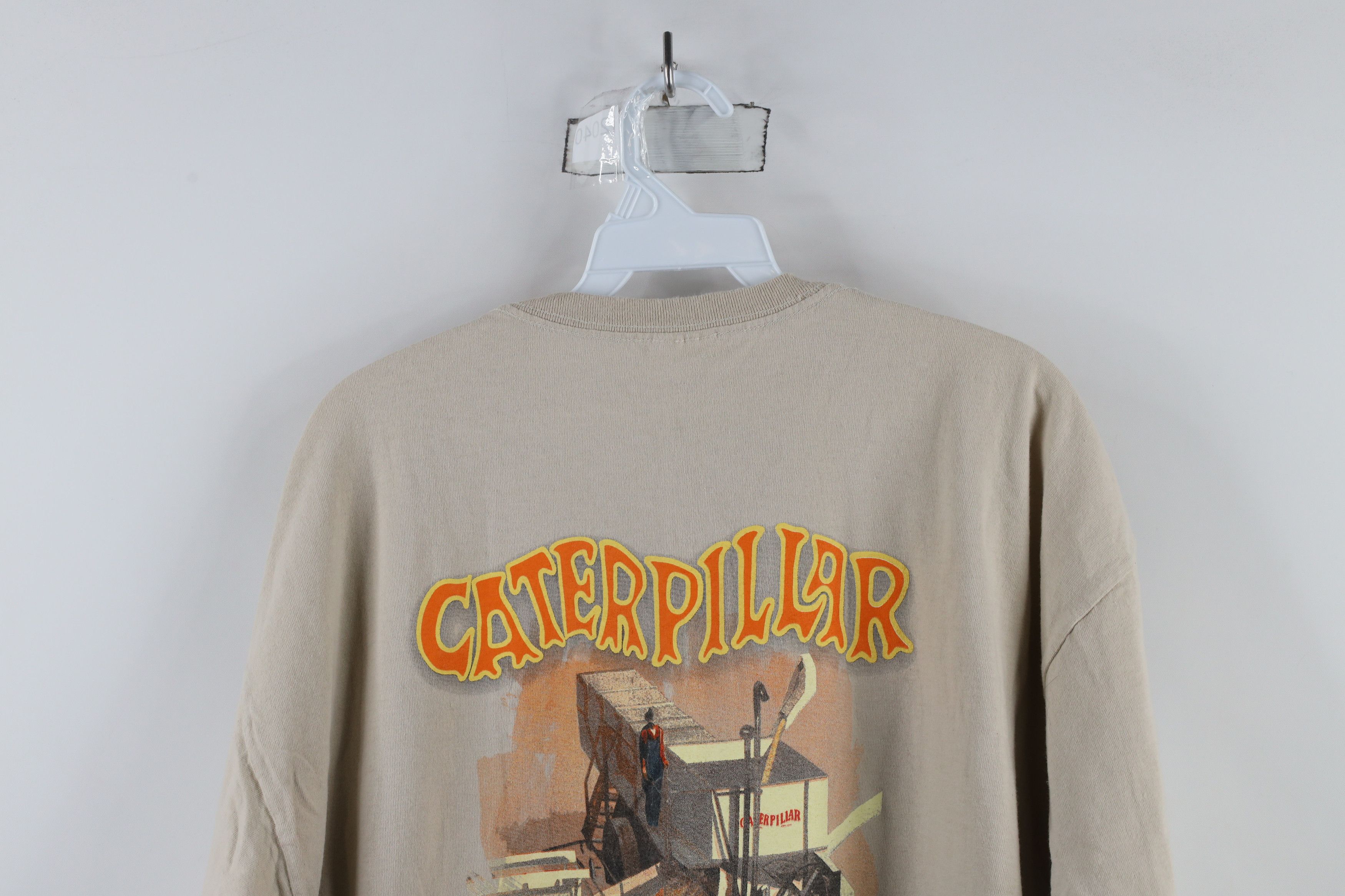 Vintage Vintage Y2K Cat Caterpillar National Show T-Shirt Beige Size US XL / EU 56 / 4 - 13 Thumbnail