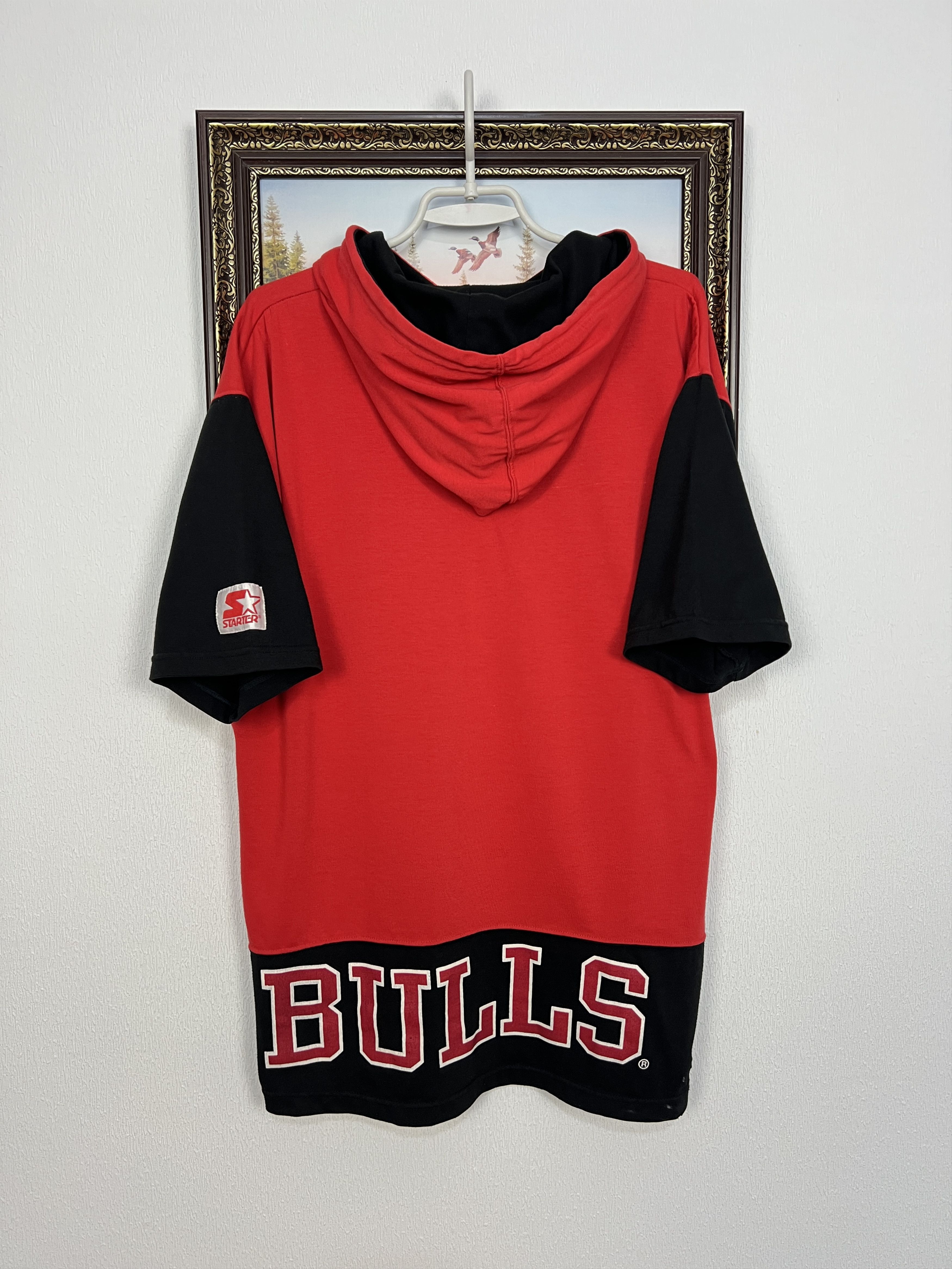 Starter Vintage Chicago Bulls Warm Up Shooting Hooded Jersey Shirt Size US L / EU 52-54 / 3 - 9 Thumbnail