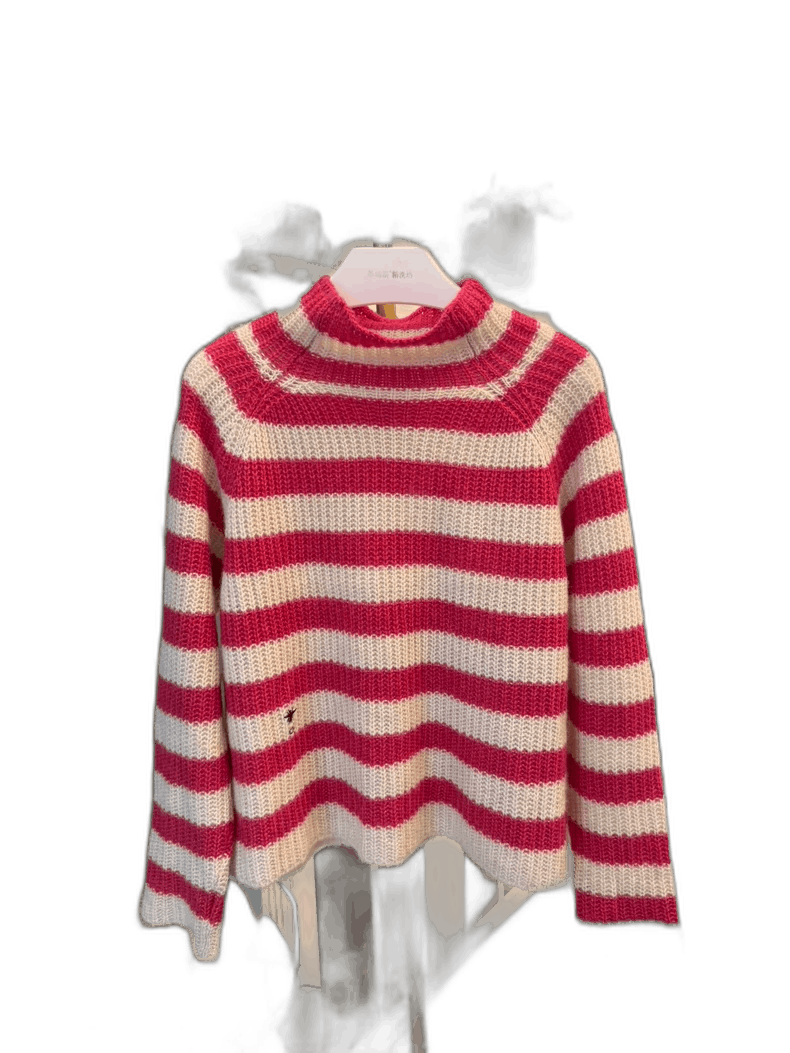 Dior Pink Striped Sweater with Bee Design-yf Size US M / EU 48-50 / 2 - 1 Thumbnail