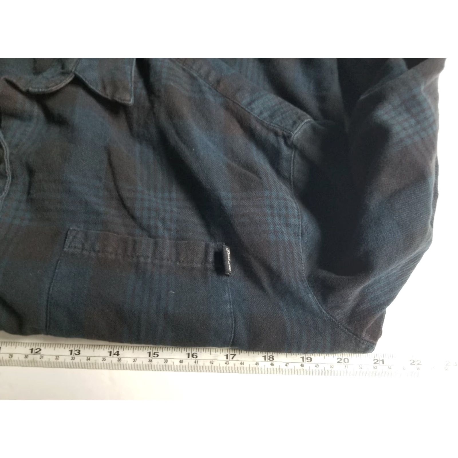 Vintage Dark Seas Men's Long Sleeve Button-Down Plaid Flannel Shirt Blue Small Size US S / EU 44-46 / 1 - 4 Thumbnail