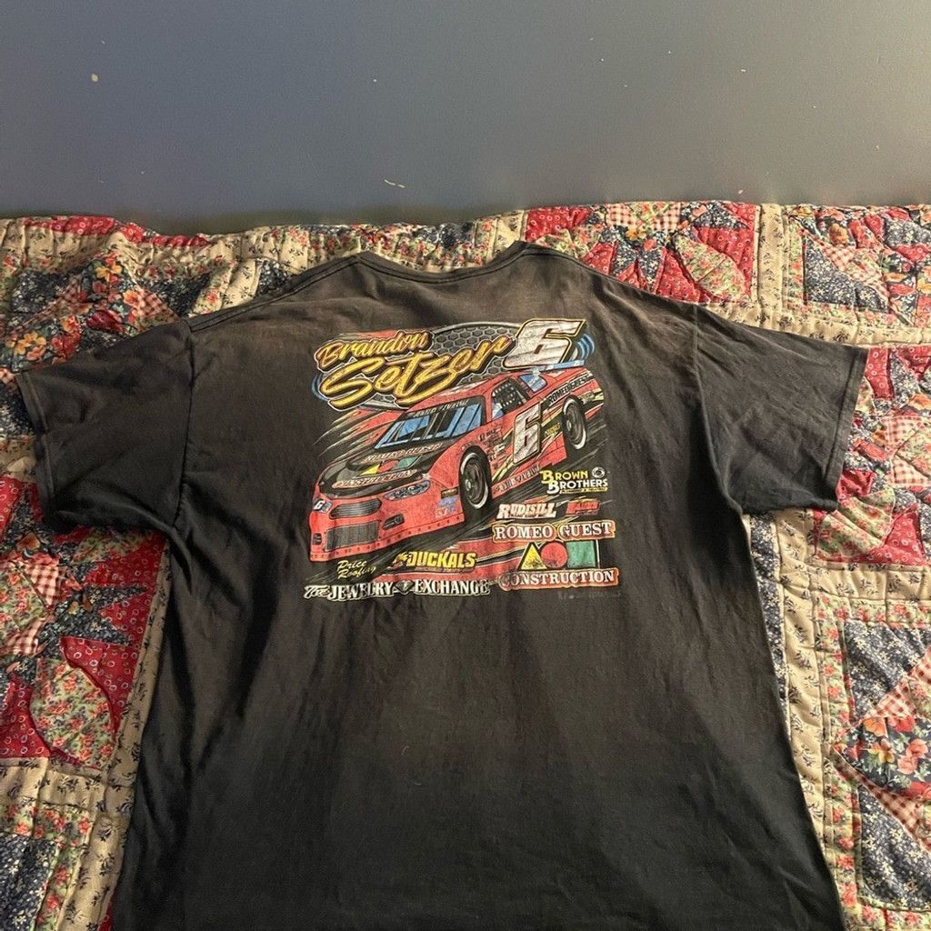 Gildan Brandon Setzer vtg Gildan Black Graphic T-Shirt size L Size US XL / EU 56 / 4 - 2 Thumbnail