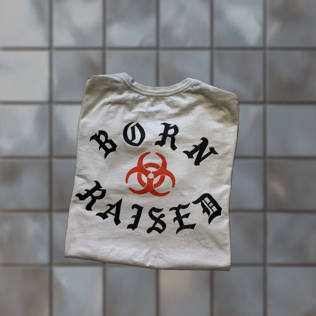 Born X Raised VINTAGE Born X Raised Los Angeles 2020 Quarantine Hazard White Graphic S/S T-Shirt L Mens Size US L / EU 52-54 / 3 - 1 Thumbnail