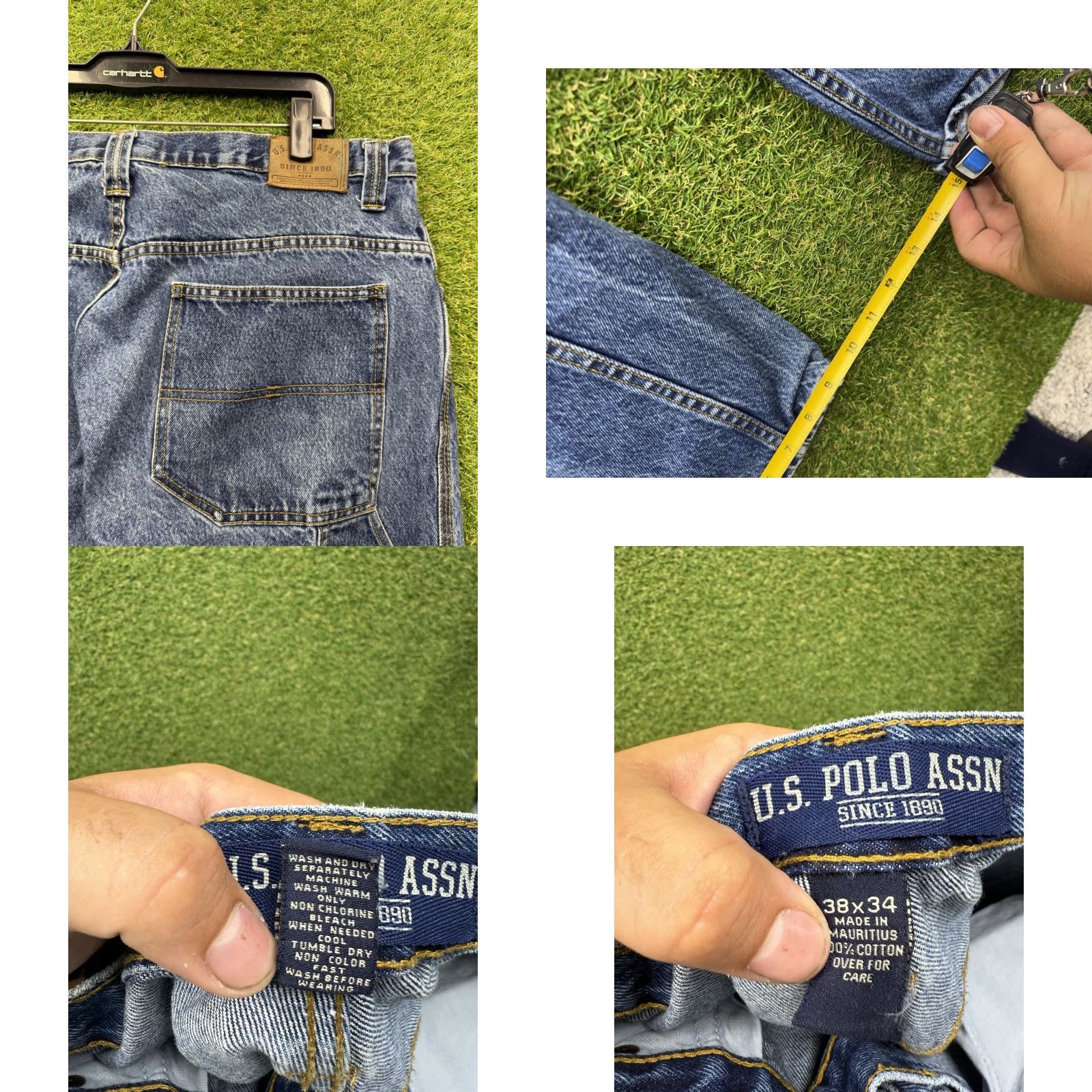 Vintage VINTAGE US Polo Assn Denim Jeans Mens 38x34 Baggy Wide-Leg 2000s Blue 5-Pocket Relaxed Mens Jeans West Size US M / EU 48-50 / 2 - 8 Thumbnail