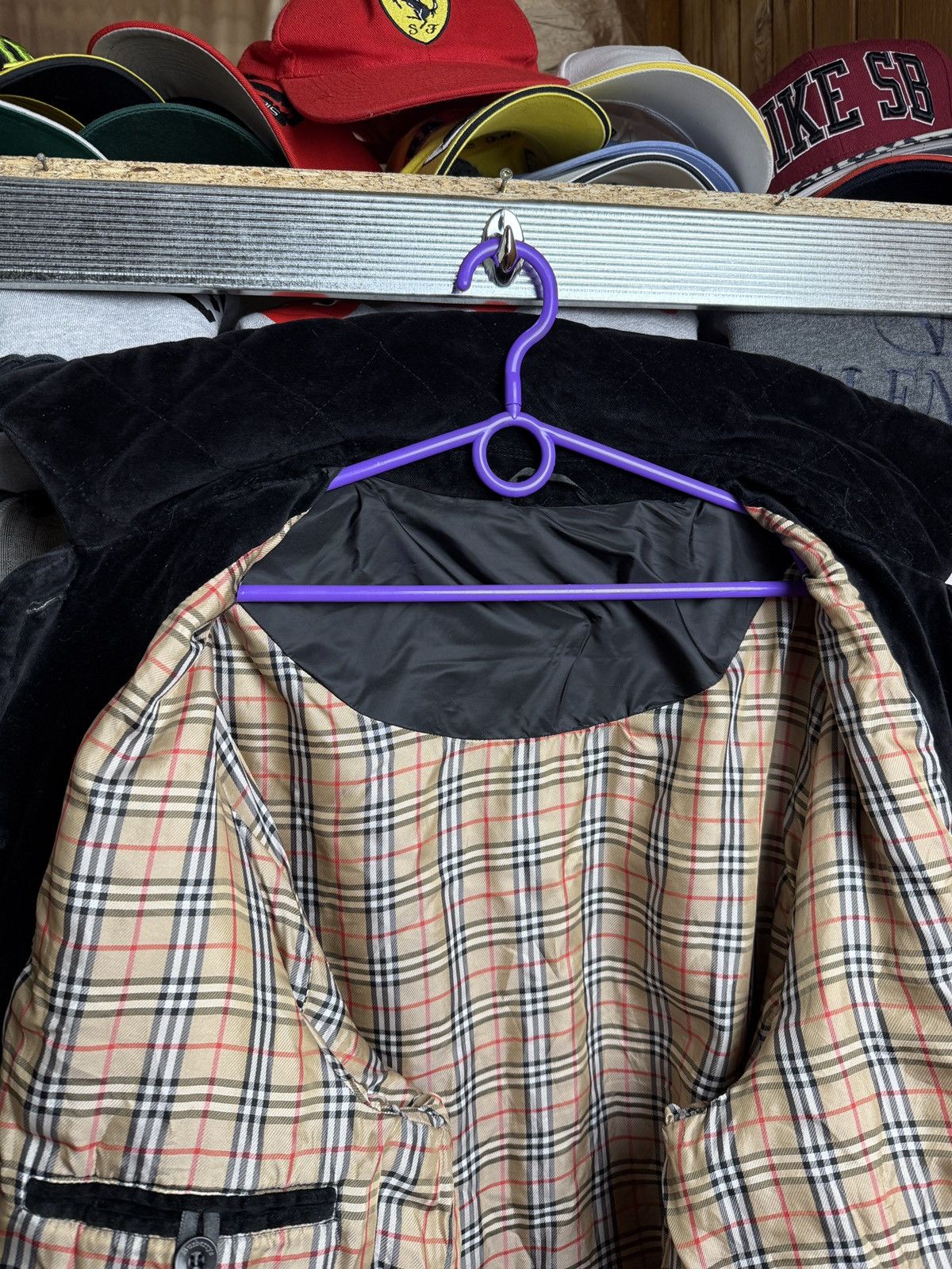 Burberry Burberrys Velvet Quilted Jacket Nova Check Size US L / EU 52-54 / 3 - 12 Thumbnail