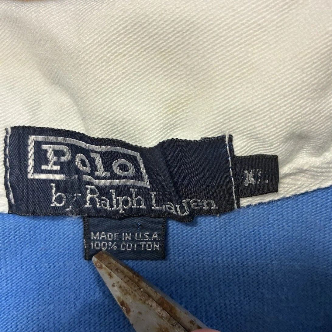 Polo Ralph Lauren VTG 90s Polo Ralph Lauren Rugby Shirt XL Striped pony lUSA Size US XL / EU 56 / 4 - 3 Thumbnail