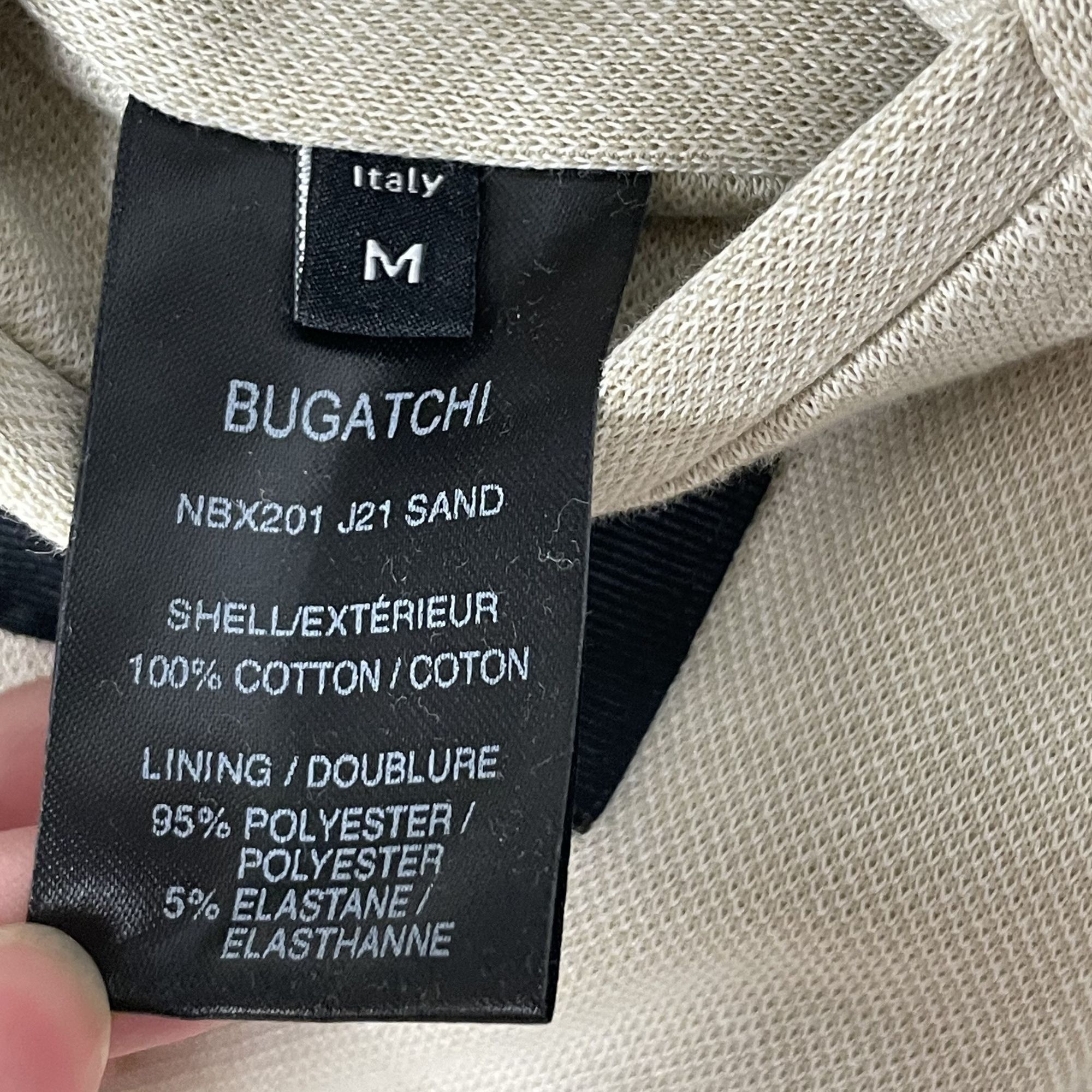 BUGATCHI Bugatchi Italy Natural SAND Sport Coat KNIT Cotton Jacket Size 40R - 8 Thumbnail