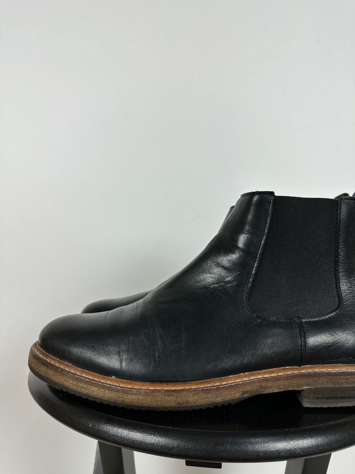A.P.C. A.P.C Black Leather Chelsea Boots Size US 7 / EU 40 - 14 Thumbnail