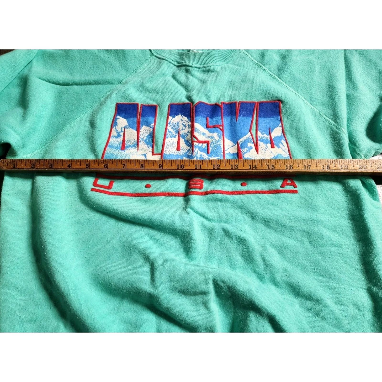 Hanes VINTAGE Hanes Sweatshirt Crewneck L Alaska USA Travel Puff Print Blue Unisex Adults Long Sleeve Graphic Print Pullover Size US L / EU 52-54 / 3 - 4 Thumbnail