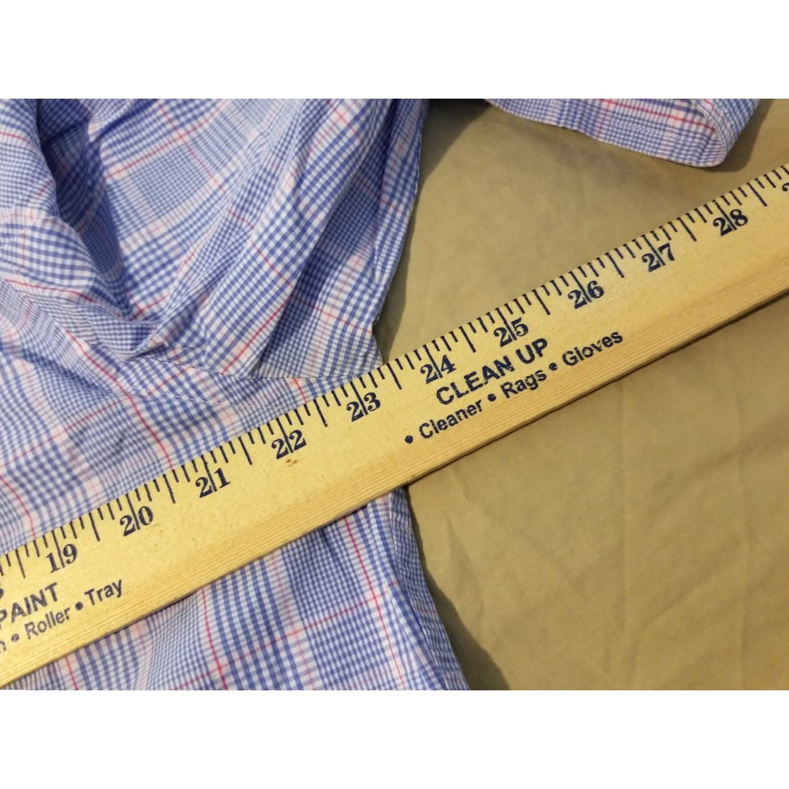 Charles Tyrwhitt Mens Charles Tyrwhitt Dress Shirt 17 34 Blue Cotton Button-Down Collared Regular Slimming Non-Iron 100% Cotton Long Sleeve Size 46R - 5 Thumbnail
