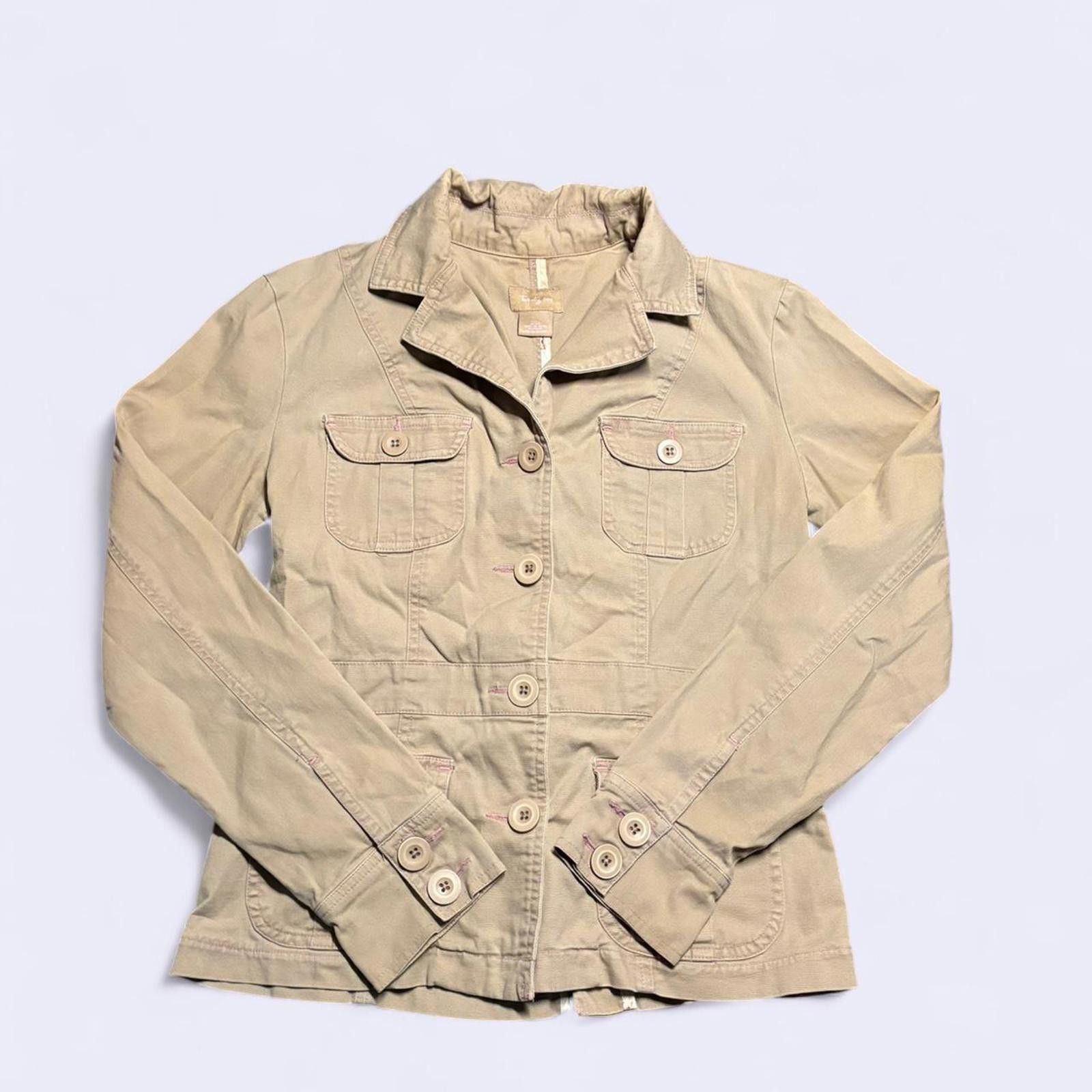 Forever 21 Vintage f21 Tan button-up jacket Size L / US 10 / IT 46 - 1 Thumbnail