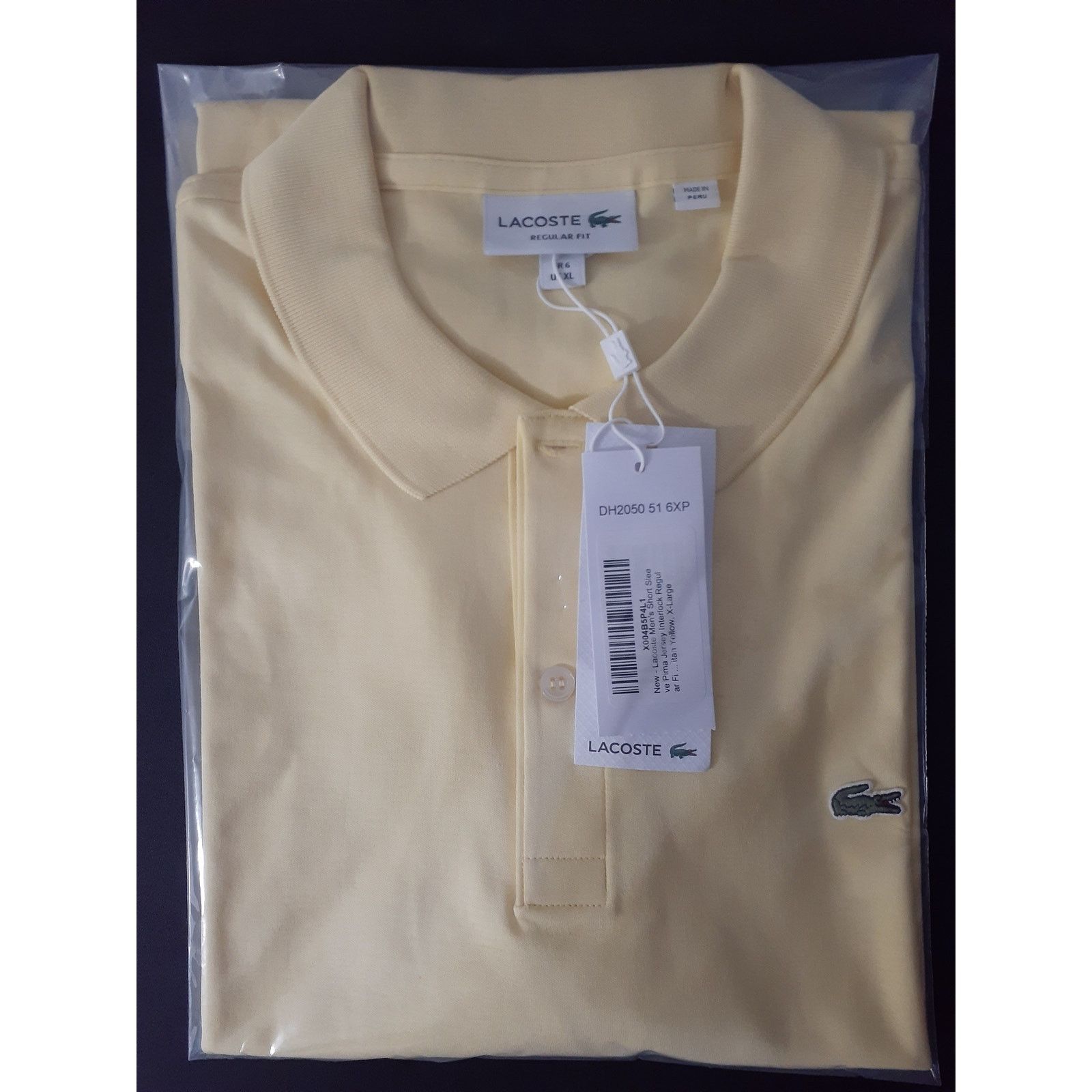 Lacoste Lacoste Pima Jersey Interlock Regular Fit Polo Yellow XL Size US XL / EU 56 / 4 - 2 Thumbnail