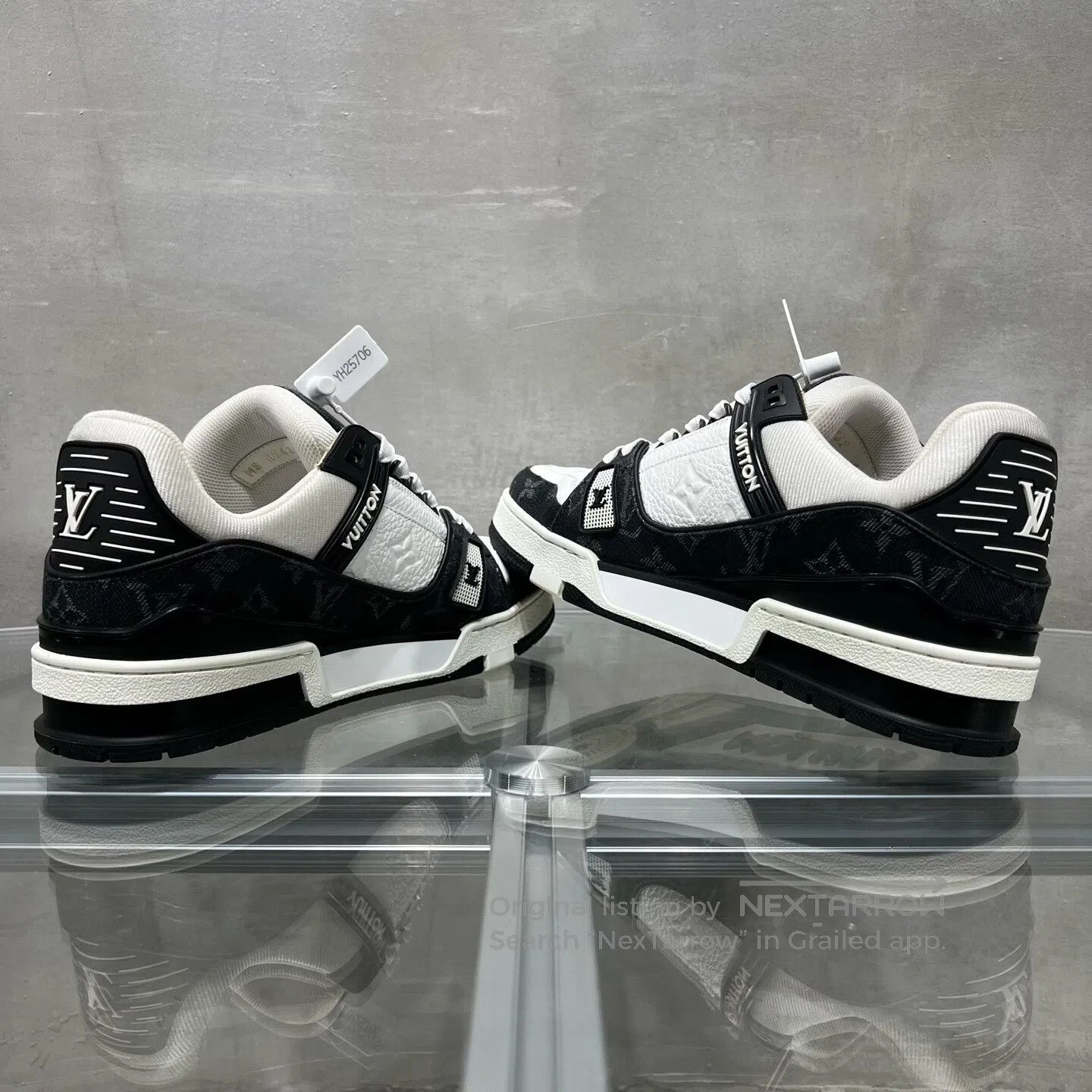 Louis Vuitton Louis Vuitton Trainer Black and White Jeans shoes Size US 7.5 / EU 40-41 - 5 Thumbnail