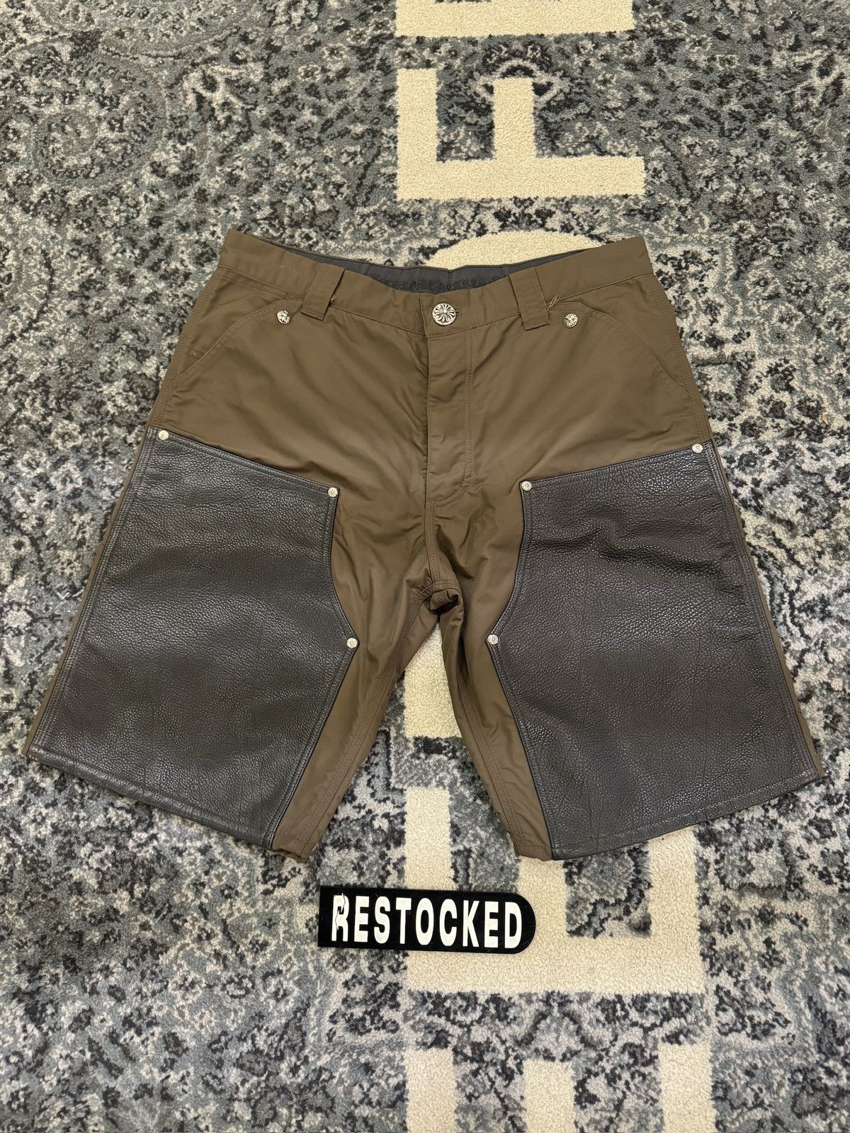 Chrome Hearts Chrome Hearts Brown Double Knee Carpenter Shorts Size US 34 / EU 50 - 1 Thumbnail