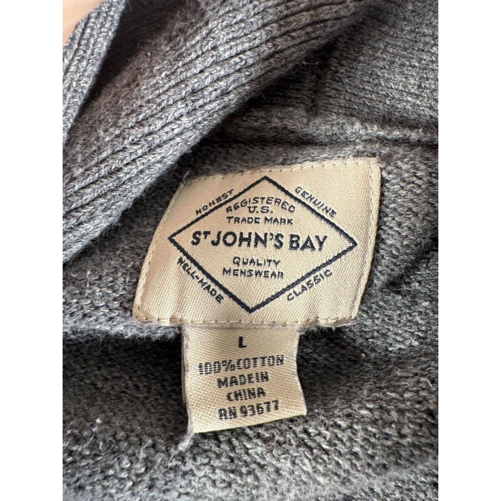 St. Johns Bay St Johns Bay Cardigan Mens Large Grandpa Sweater Classic Size US L / EU 52-54 / 3 - 6 Thumbnail