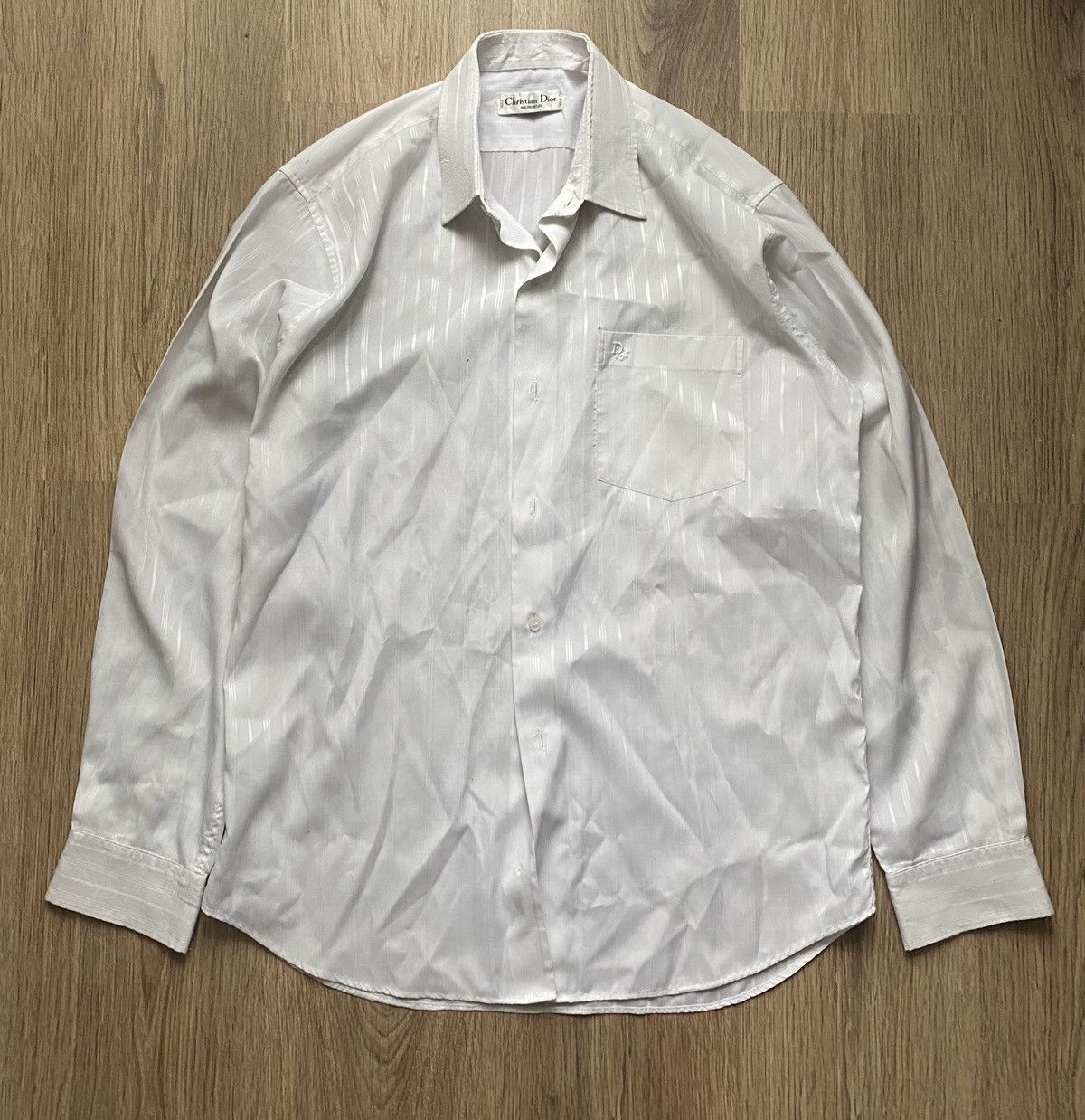 Christian Dior Monsieur × Vintage Vintage 90’s Christian Dior pocket logo slik shirt Size US L / EU 52-54 / 3 - 1 Thumbnail