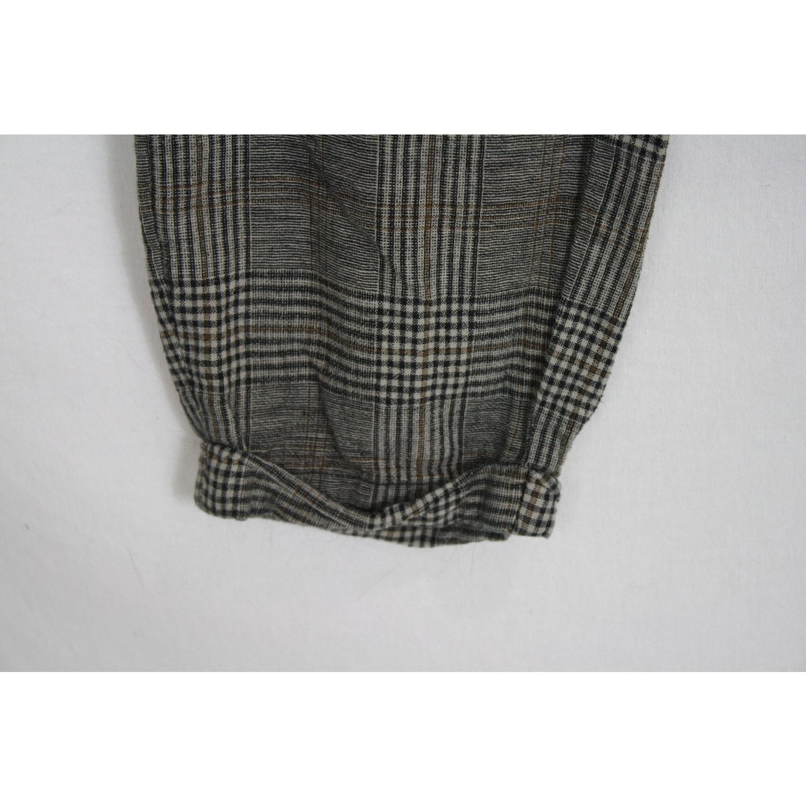 H&M H&M Skinny Fit Plaid Jogger Pants Mens 31 Gray Check Cuffed Size US 31 - 6 Thumbnail