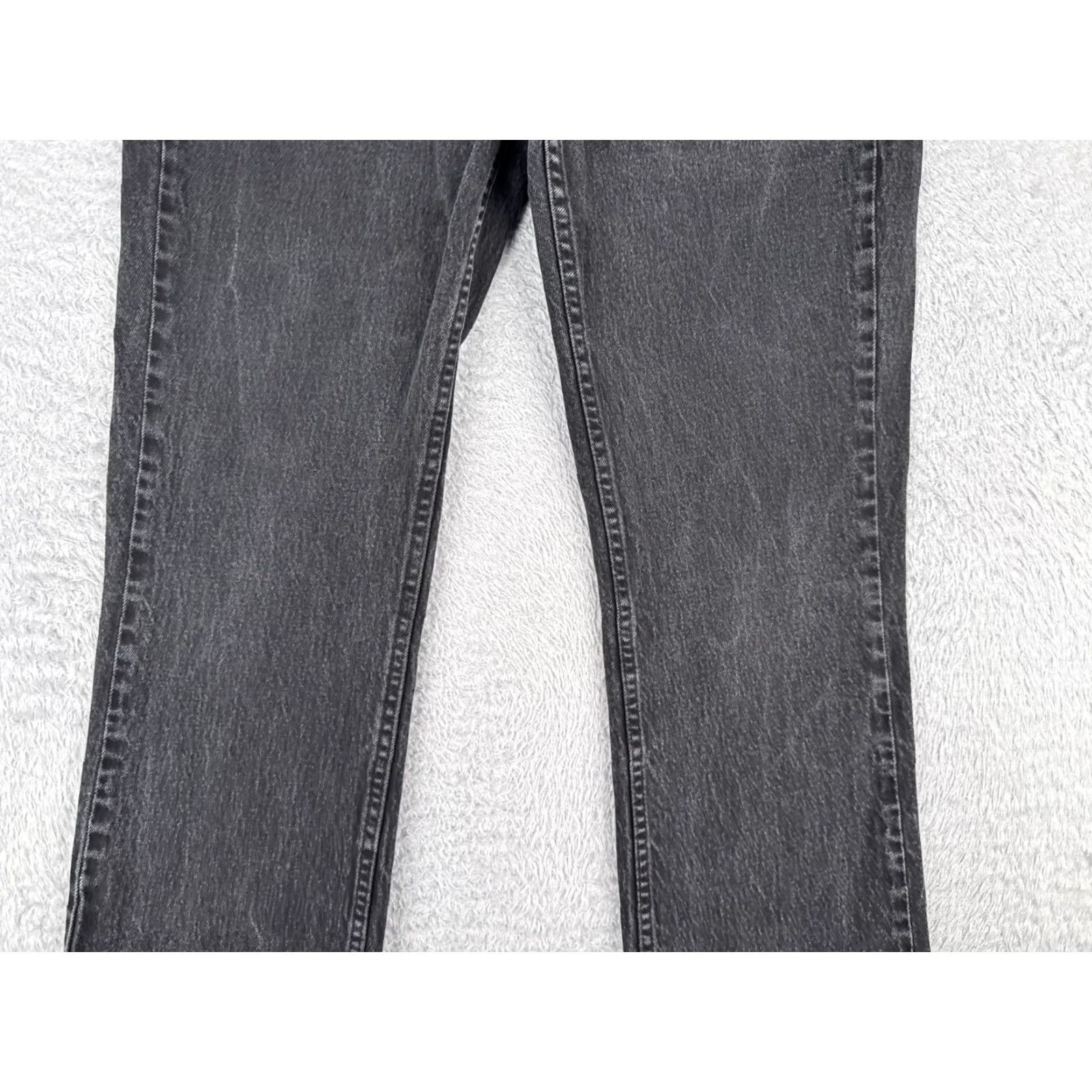 Lee Lee Jeans Womens 14 Black Mid Rise Straight Leg Denim Jeans 32x30 Size 36" / US 14 / IT 50 - 3 Thumbnail