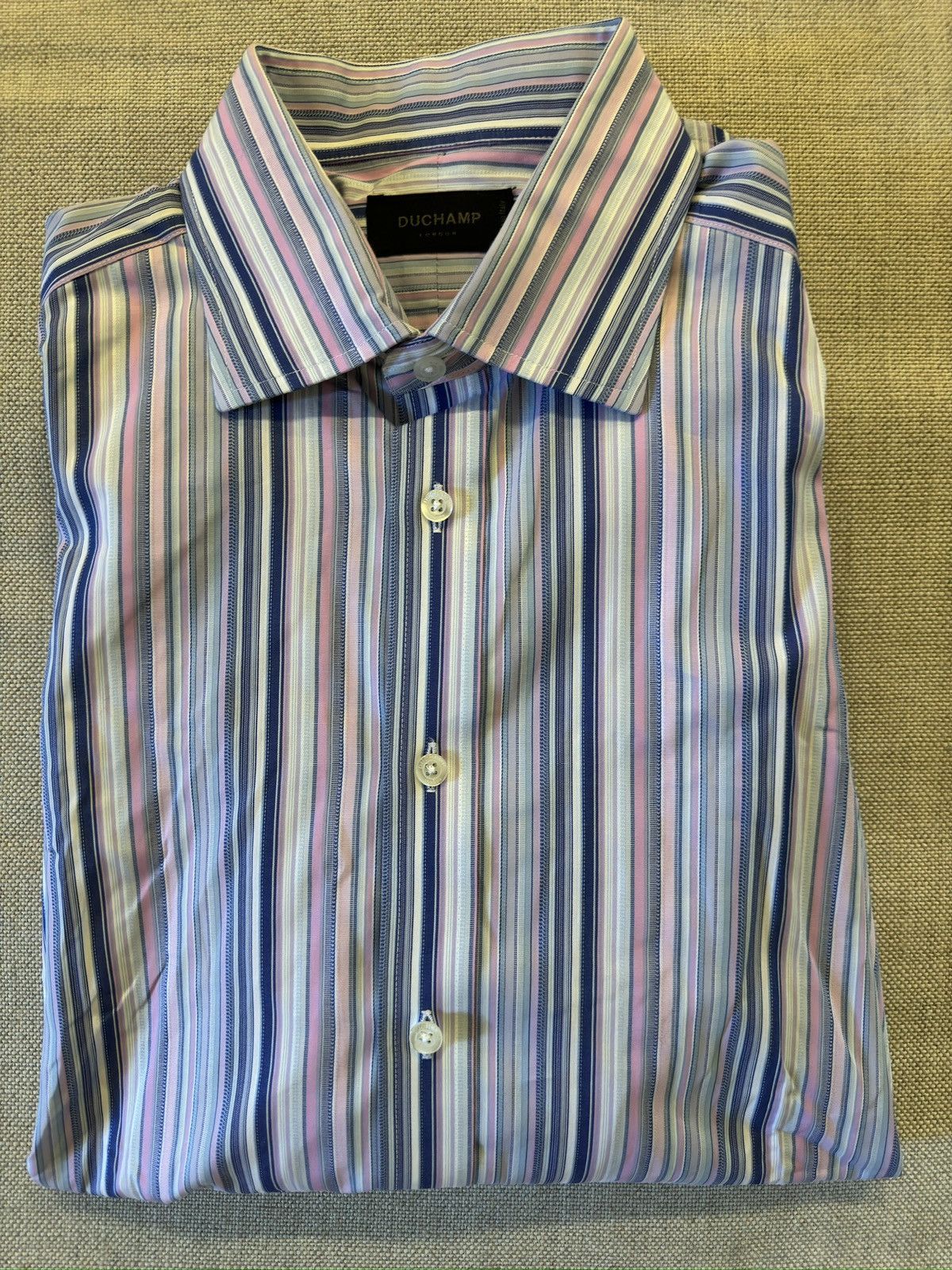 Duchamp London DUCHAMP LONDON Made in Italy French Cuff Sport Shirt Size US XL / EU 56 / 4 - 1 Thumbnail
