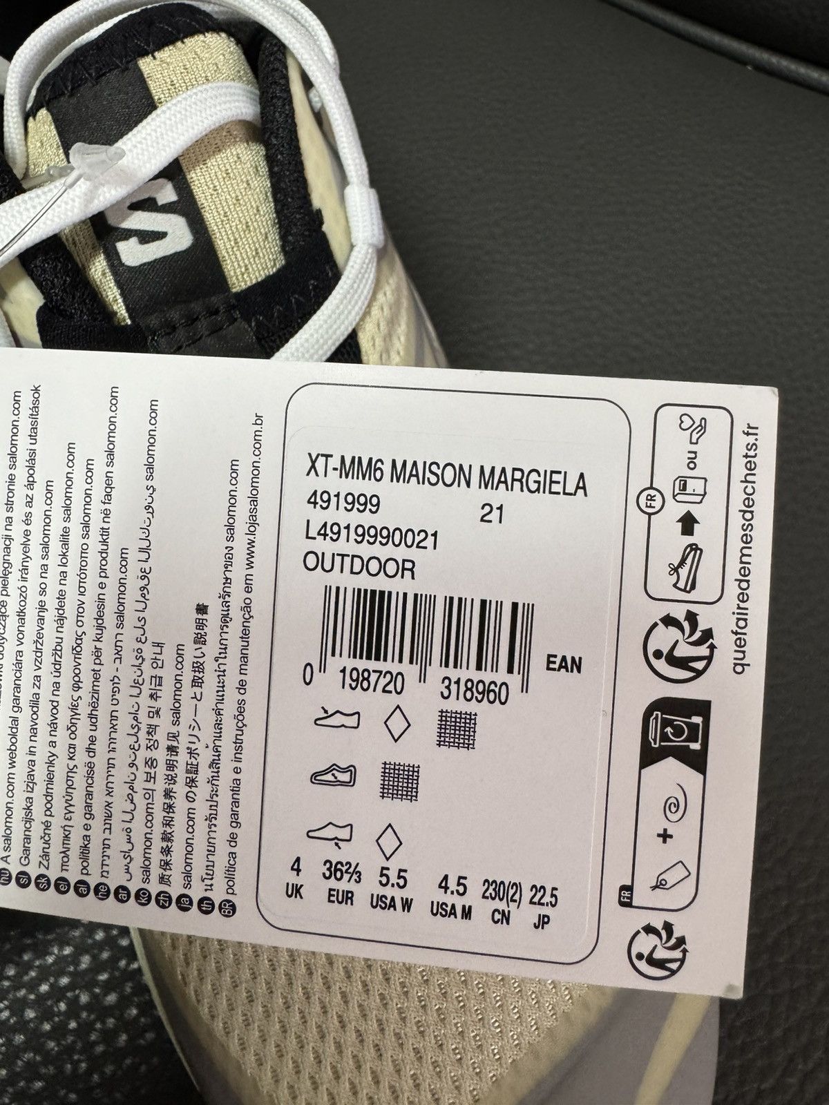Salomon NIB XT-MM6 Retro Hiking Sneakers Unisex - Beige/Blue, 36.5 Size US 5.5 / IT 35.5 - 7 Thumbnail