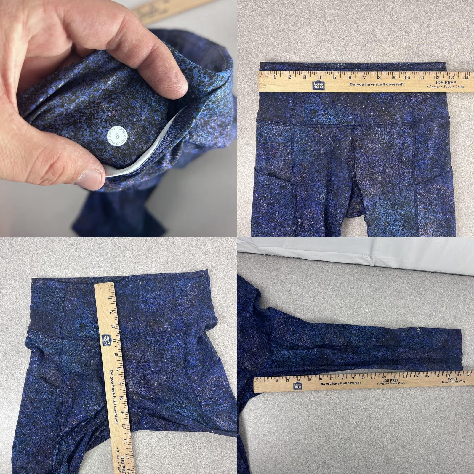 Lululemon Lululemon Leggings 6 Blue Purple Space Dye Pocket High Rise Yoga Gym Womens Size 28" / US 6 / IT 42 - 8 Thumbnail