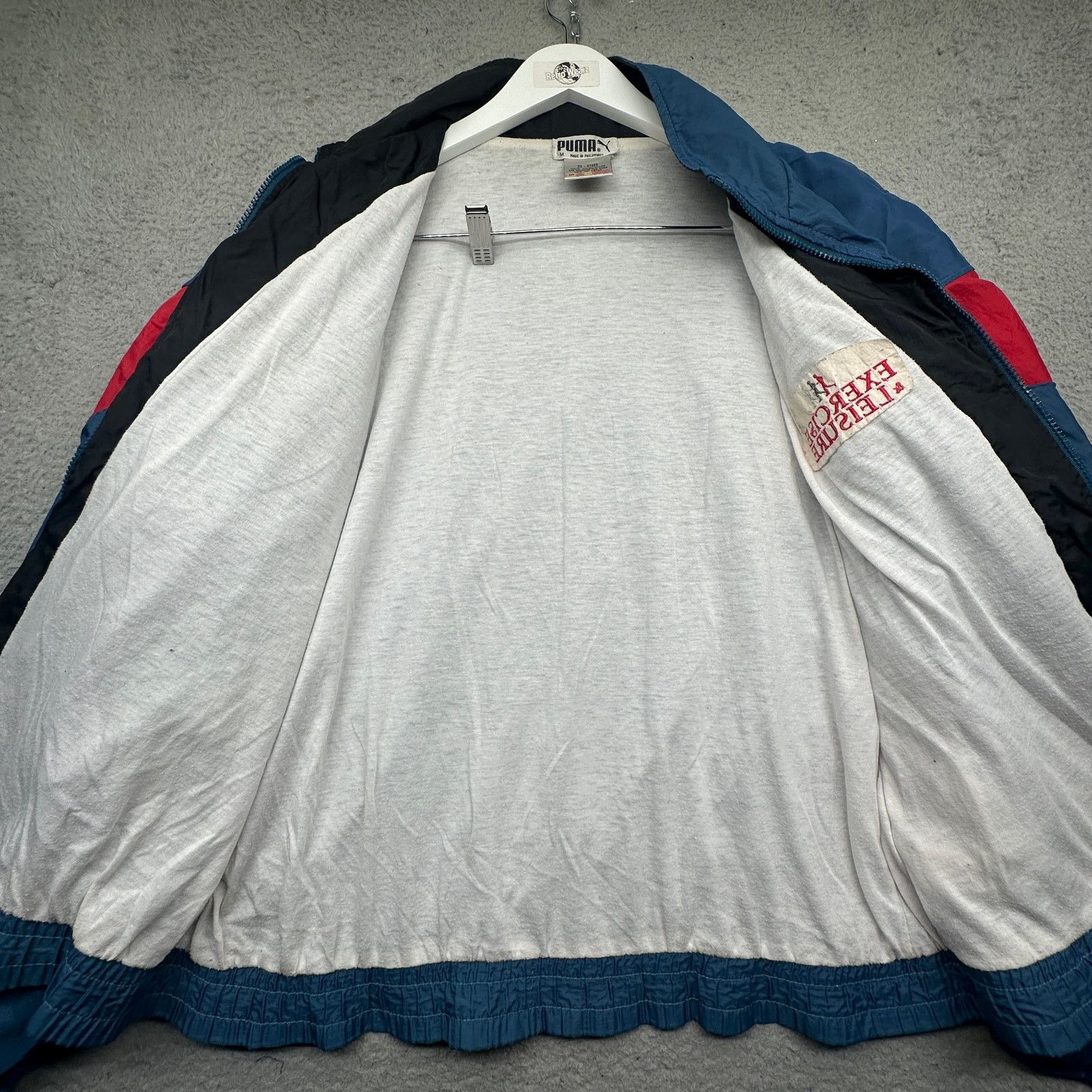 Puma VTG 90s Puma Windbreaker Jacket Men Medium Blue Lined Size US M / EU 48-50 / 2 - 7 Thumbnail