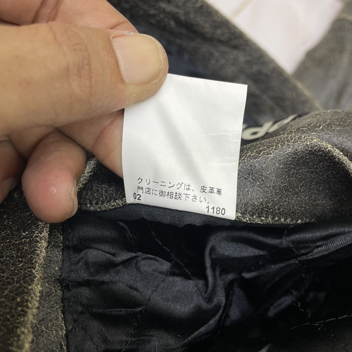 PPFM 💥Vintage PPFM 90s Cow Hide Slank Pocket Leather Jacket Size US M / EU 48-50 / 2 - 14 Thumbnail