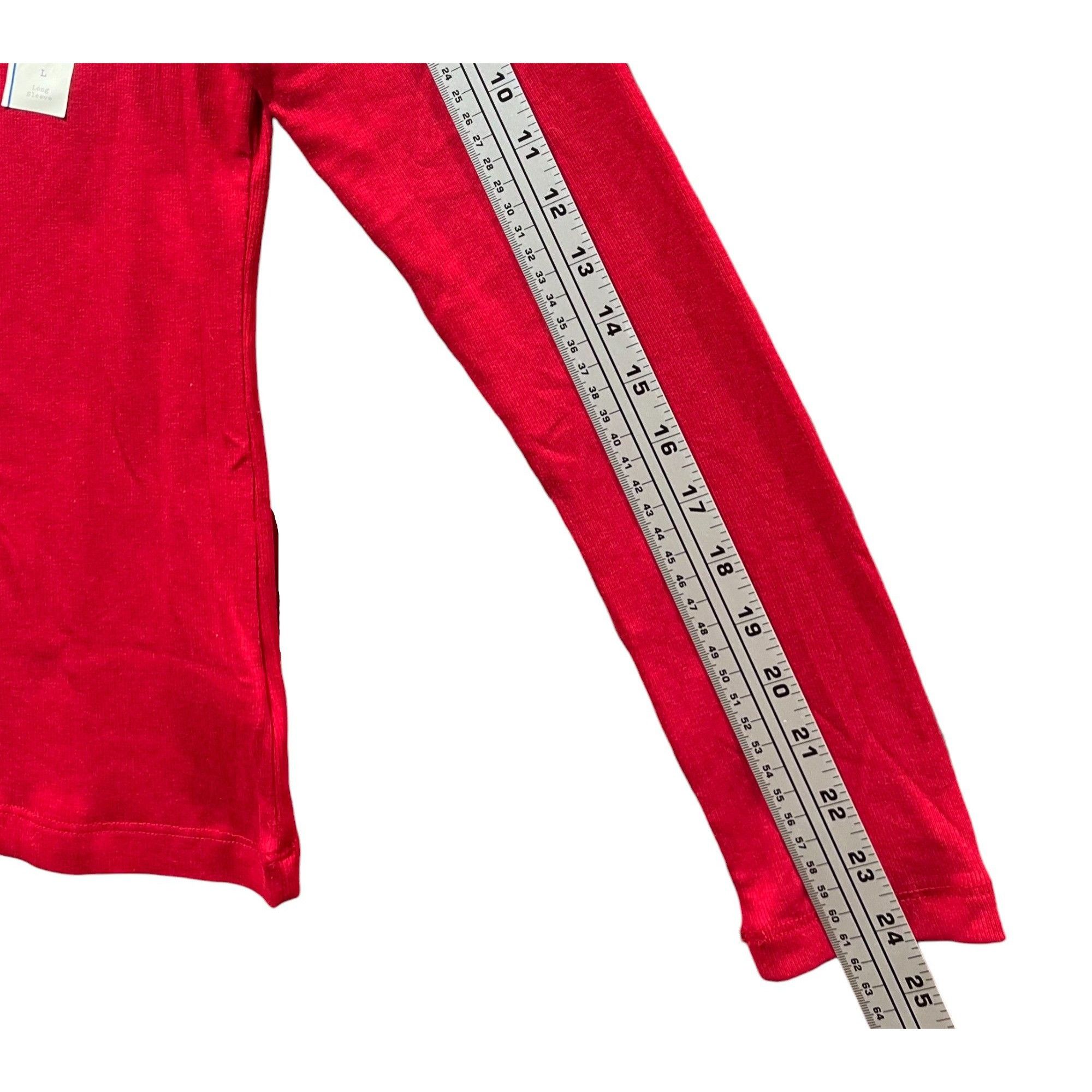 Other A New Day - Women's Long Sleeve Blouse - Red - Large Size L / US 10 / IT 46 - 7 Thumbnail