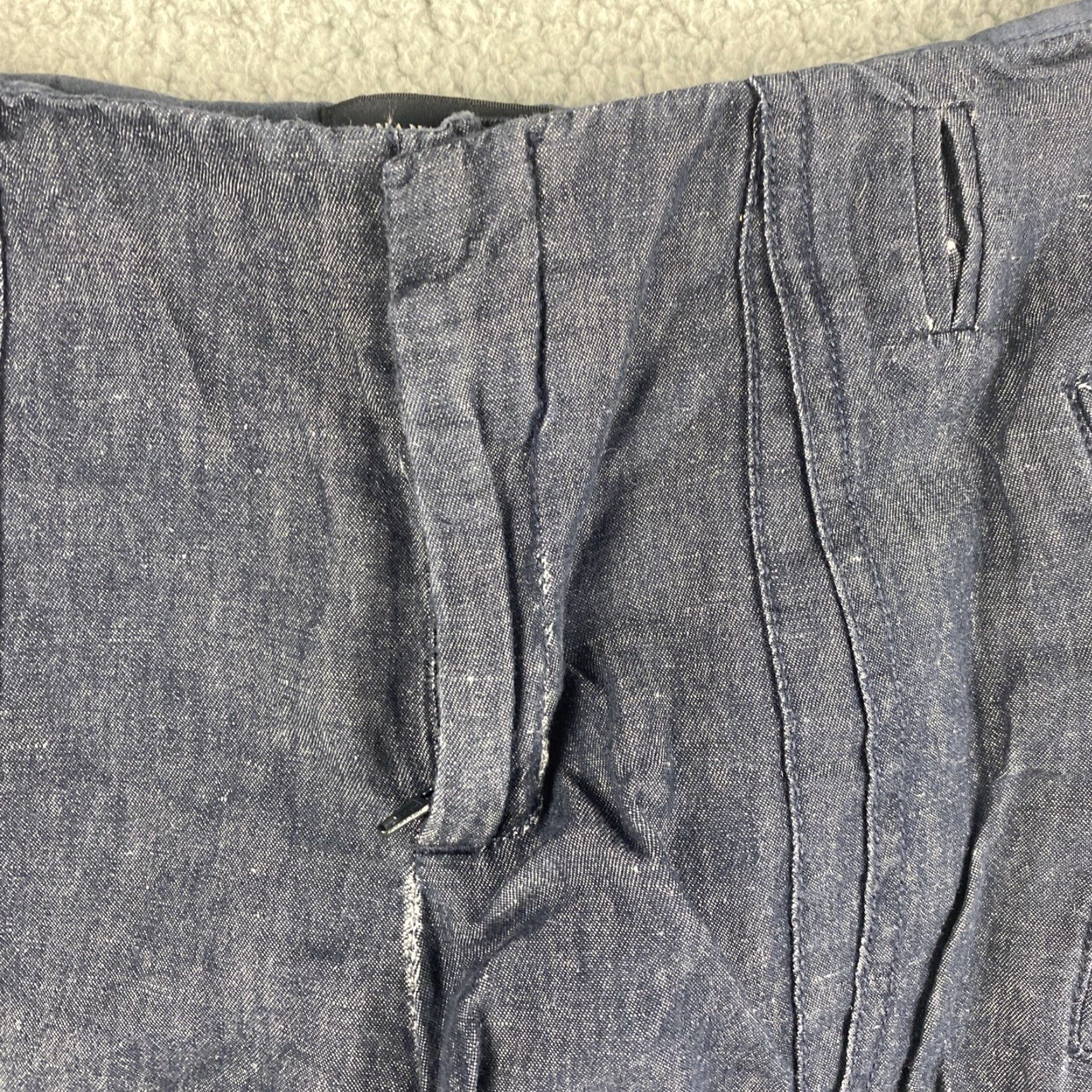 Banana Republic Banana Republic Shorts Linen Blend Women's Size 4 Blue 38-6 Regular Breathable Comfort Casual Beach Walking 70s 80s 90s Vintage No Mens Womens Size 27" / US 4 / IT 40 - 3 Thumbnail