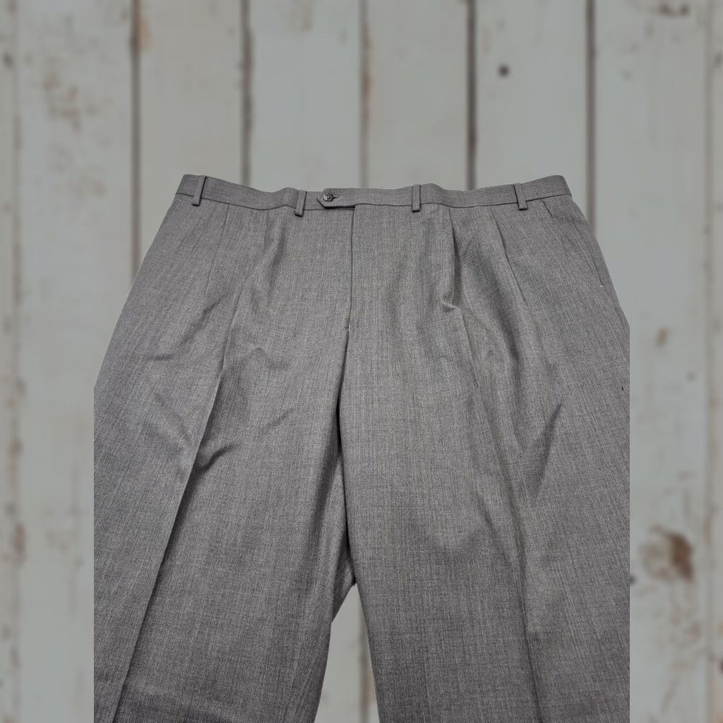 Ralph Lauren VTG Lauren Ralph Lauren Dress Pants Men 46x36 Gray Wool Pleated Unhemmed NWT Size US 30 / EU 46 - 1 Thumbnail