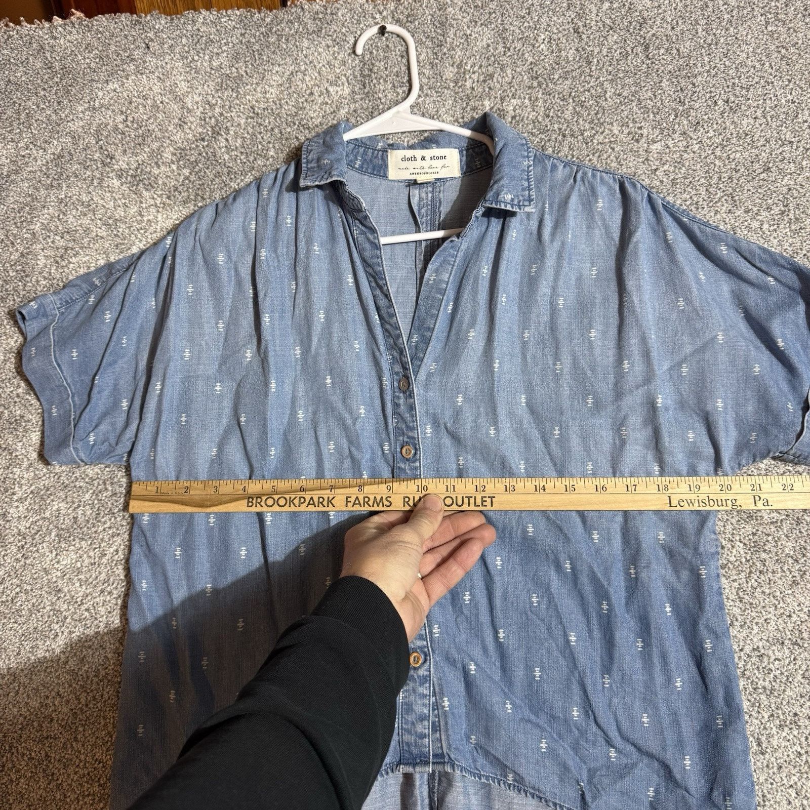 Other Cloth & Stone Chambray Shirt Womens Petite S Boho High Low Size S / US 4 / IT 40 - 3 Thumbnail