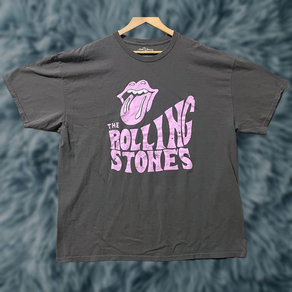 Vintage The Rolling Stones Graphic T Shirt Gray XL Women's Short Sleeve Cotton Crew Neck Pullover Casual Music Flaws Size XL / US 12-14 / IT 48-50 - 1 Thumbnail