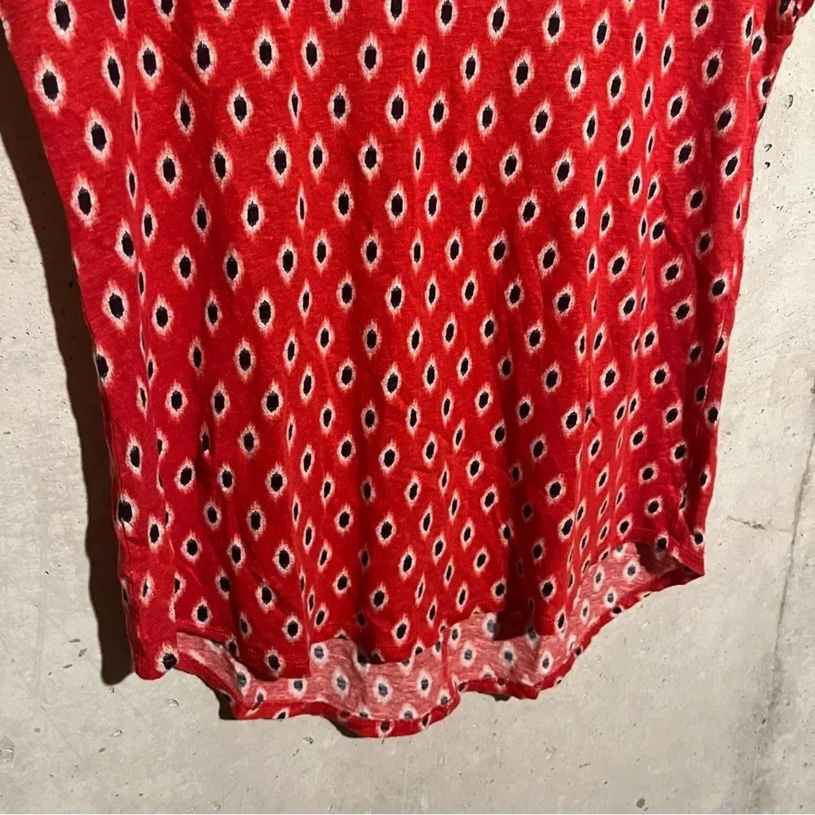 Loft Loft Women's 100% Linen Shirt Size M Red Dot Pattern Size M / US 6-8 / IT 42-44 - 4 Thumbnail