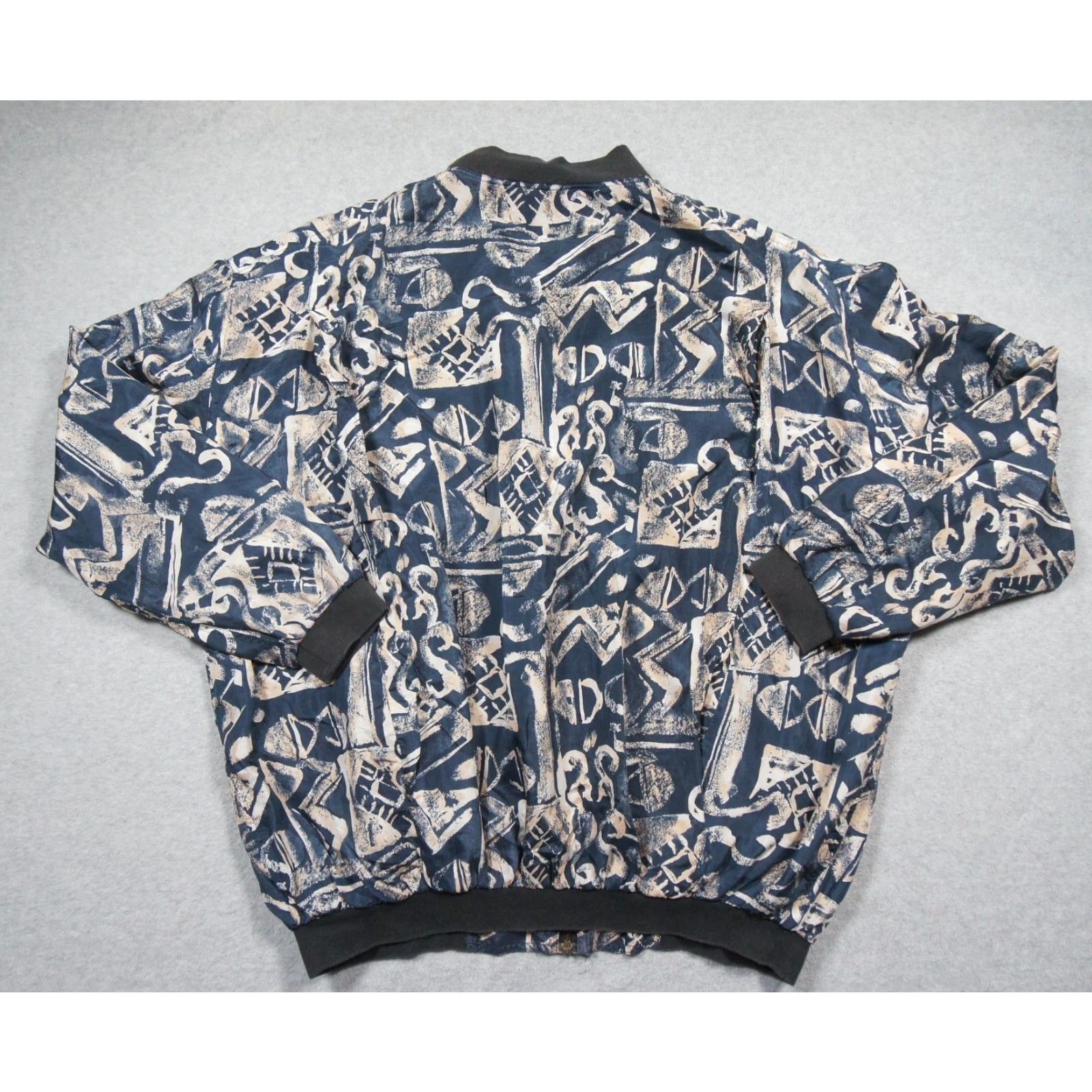 Vintage VINTAGE Robert Stock Jacket Mens Medium Bomber Lightweight Windbreaker Abstract Size US M / EU 48-50 / 2 - 4 Thumbnail