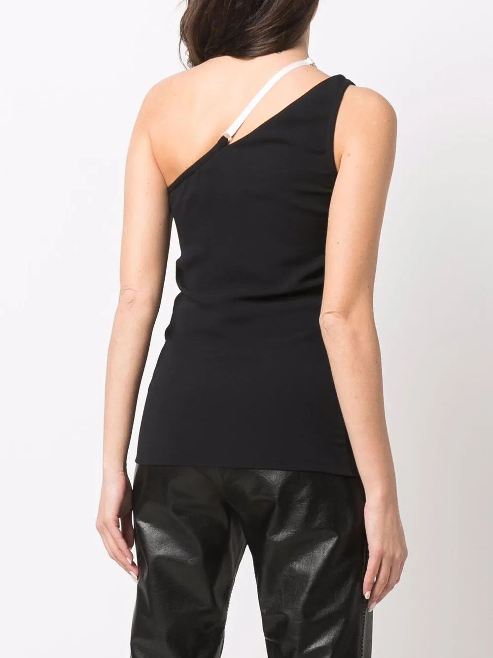 o1y0925 One-Shoulder Top in Black
