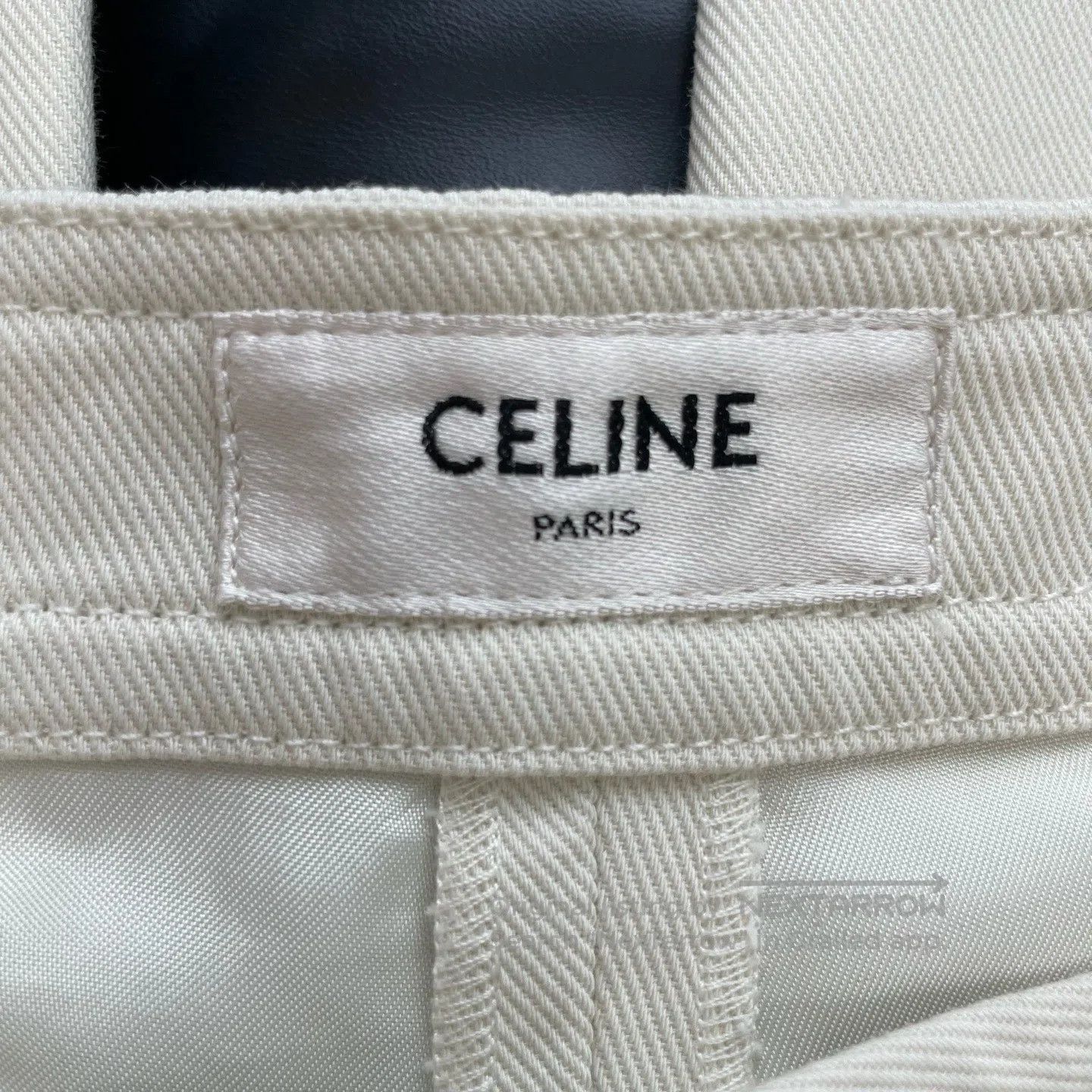 Celine CELINE Triumph Arch Gold Chain Plain Twill Trousers| Size US 38 / EU 54 - 4 Thumbnail