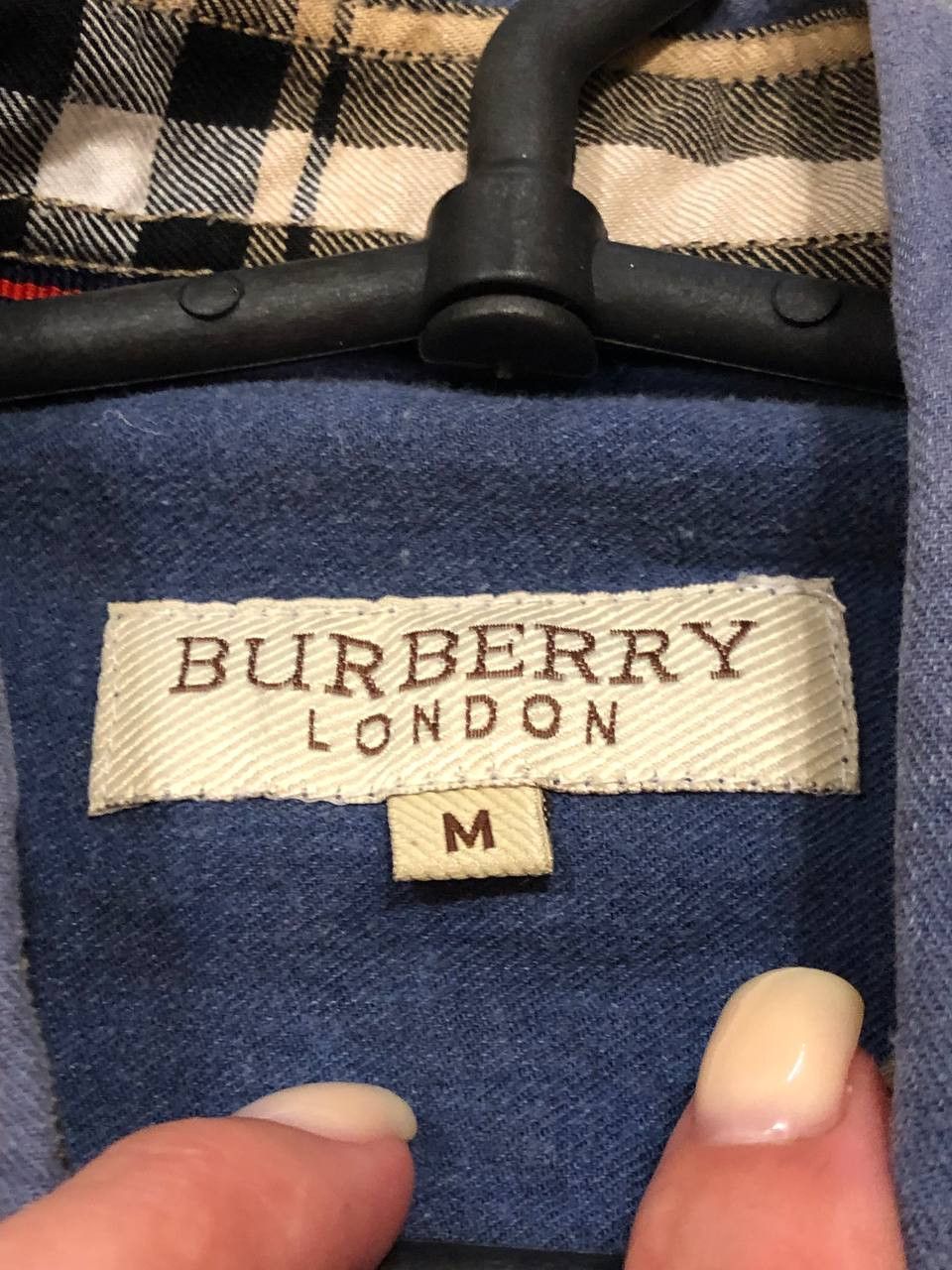 Burberry Vintage blue Shirt Y2K luxury Burberry London size M Size US M / EU 48-50 / 2 - 2 Thumbnail