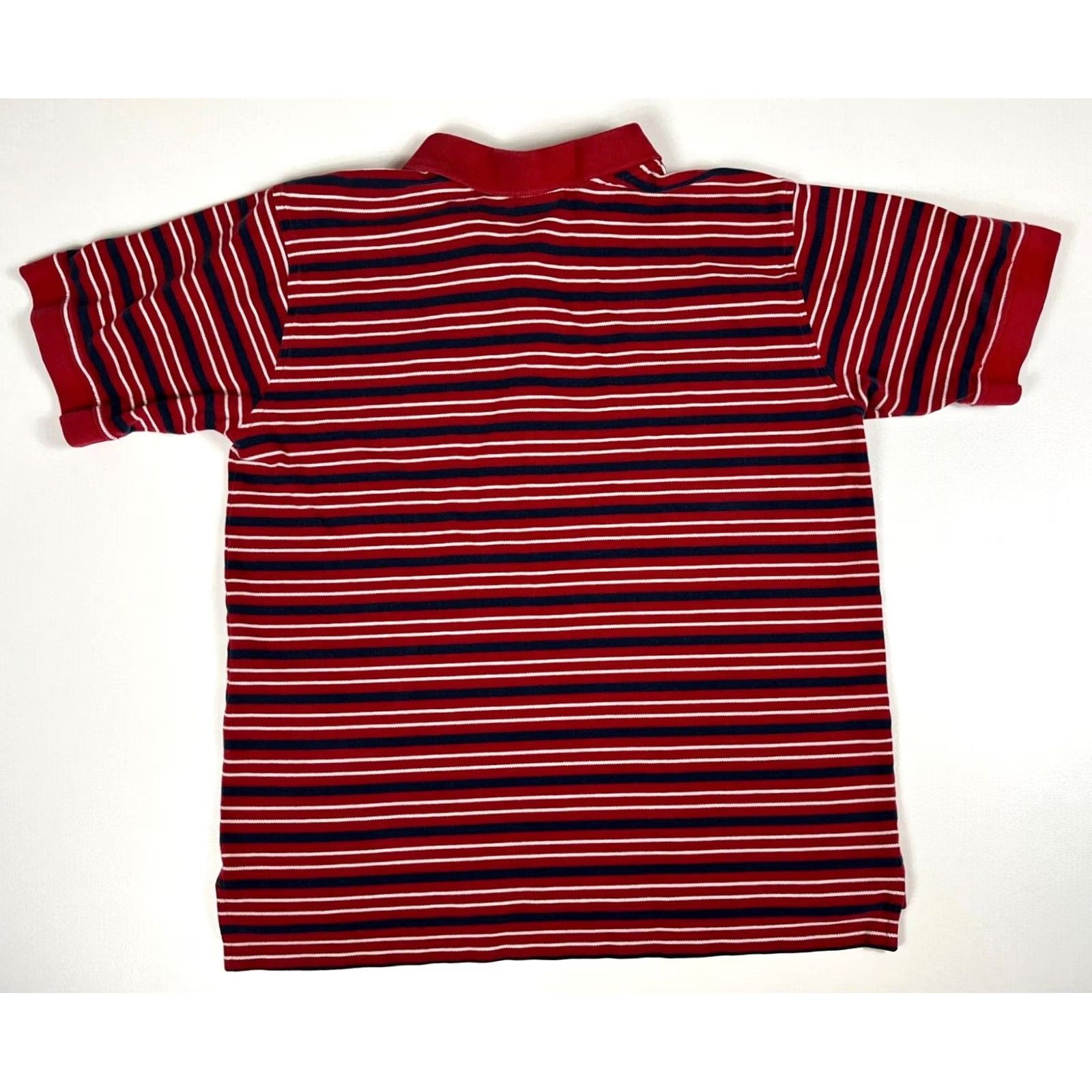 Reebok VINTAGE Reebok Classic Polo Shirt Striped XL Men’s Shirt Polo Red 100% Cotton Embroidered Logo 90s Sports Size US XL / EU 56 / 4 - 2 Thumbnail