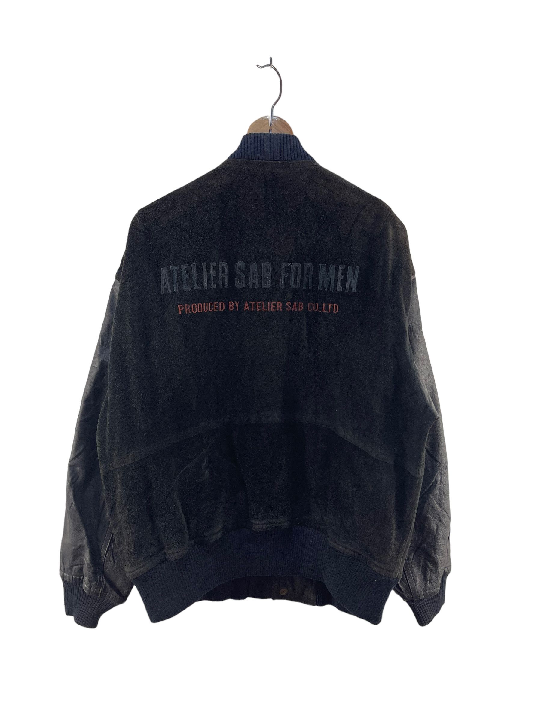 image of Vintage Atelier Sab For Man Varsity Jacket in Black, Men's (Size Large)
