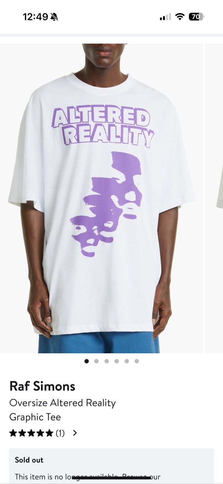 Raf Simons Raf Simons Oversized Altered Reality Graphic Tee Size US M / EU 48-50 / 2 - 8 Thumbnail