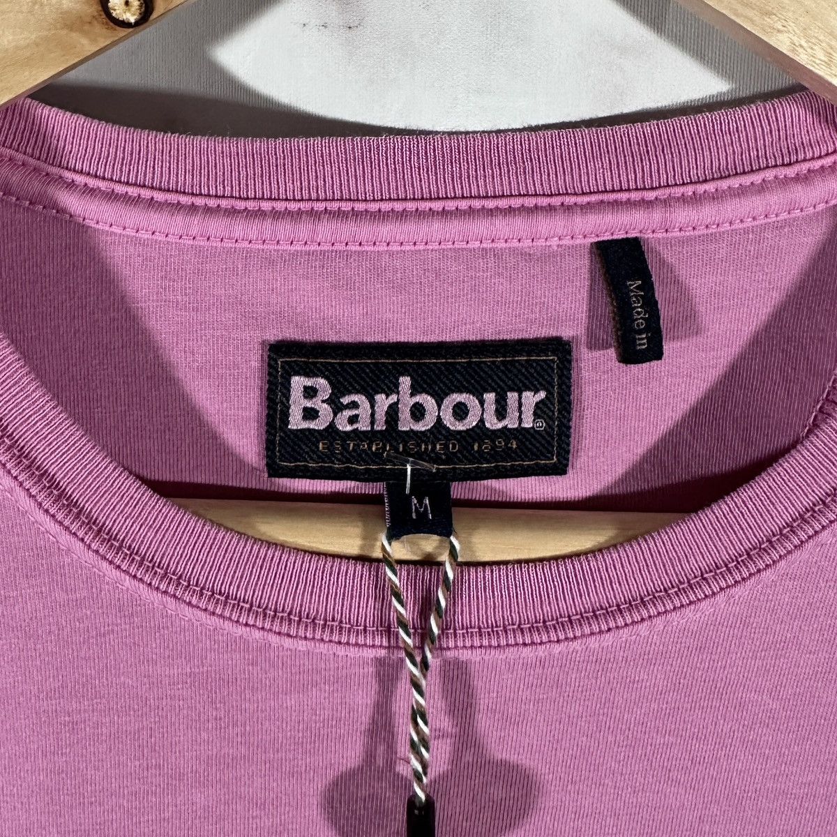 Barbour Garment-Dyed Essential Pink Tee Size US M / EU 48-50 / 2 - 5 Thumbnail