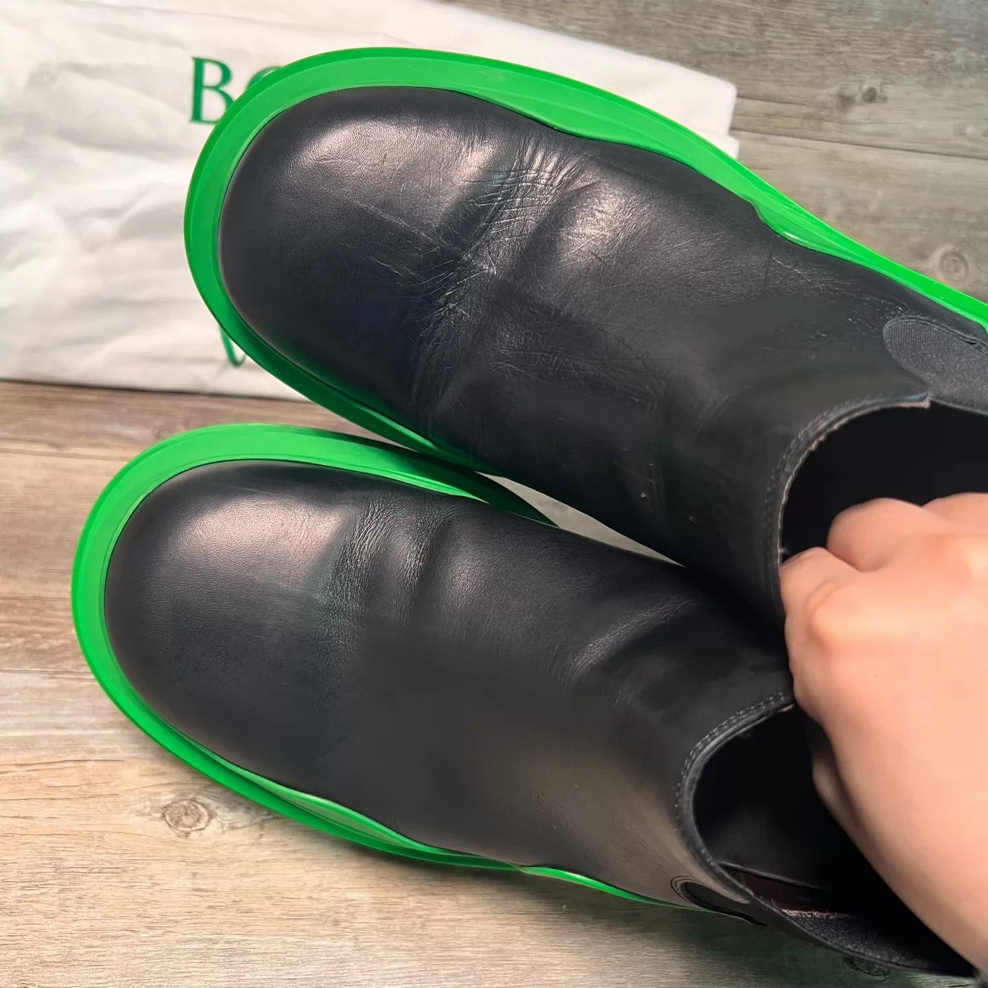 Bottega Veneta Bottega Veneta Rail Green Sole Chelsea Boots 42 97 New Size US 9 / EU 42 - 5 Thumbnail