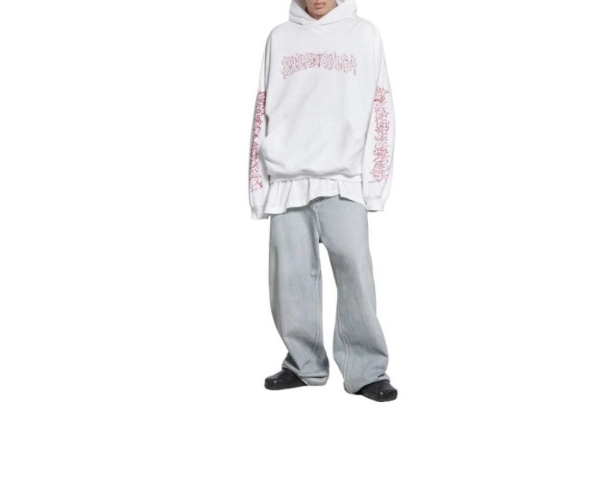 Balenciaga Balenciaga 24fw Dragon Pattern Flame Metal Hoodie2412- Size US L / EU 52-54 / 3 - 3 Thumbnail
