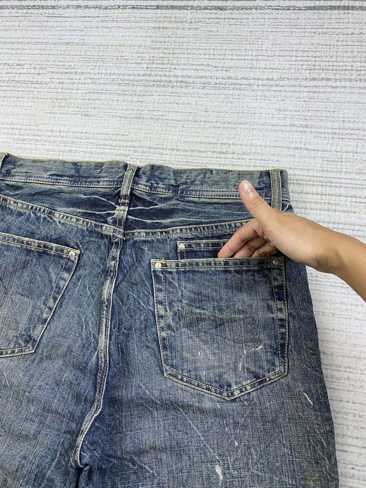 GOA Vintage Flared Japanese Brand Paint Splatter Denim Pants Size US 32 / EU 48 - 11 Thumbnail