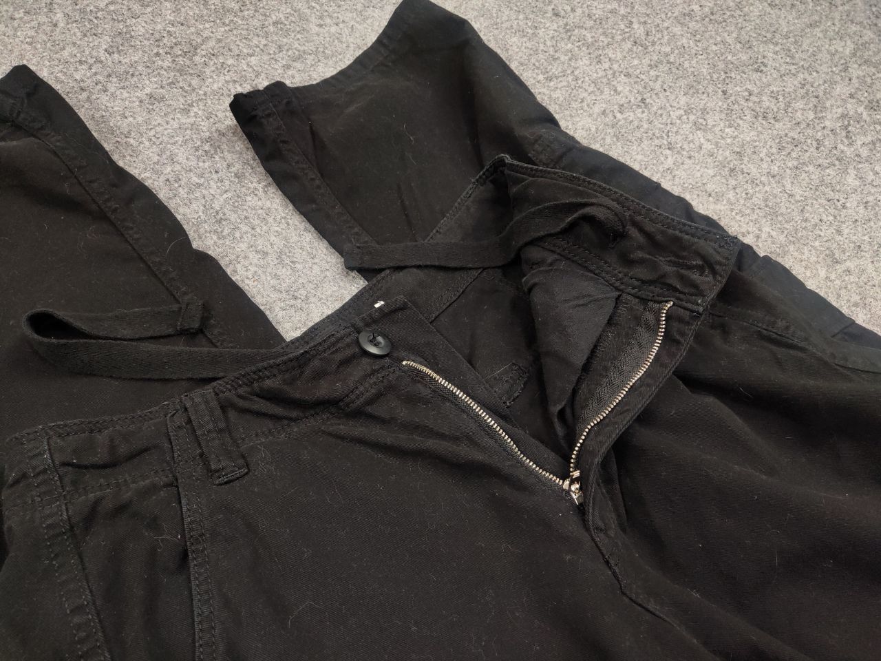 Japanese Brand Vintage Japanese Black Baggy Cargo Trouser Pants Y2K Style Size US 30 / EU 46 - 12 Thumbnail