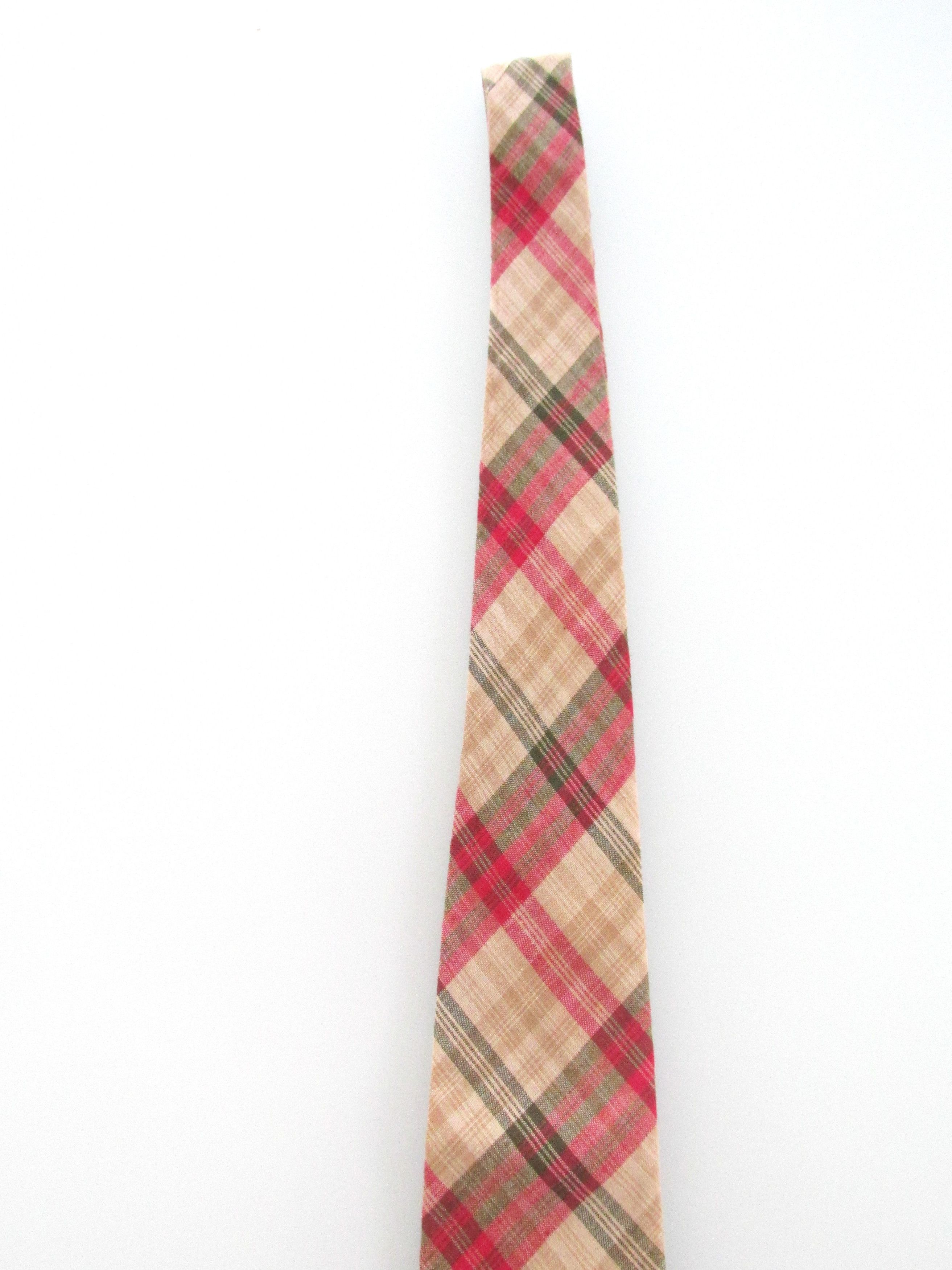 Vintage Rooster Vintage Men's Cotton Plaid Ties Size ONE SIZE - 3 Thumbnail
