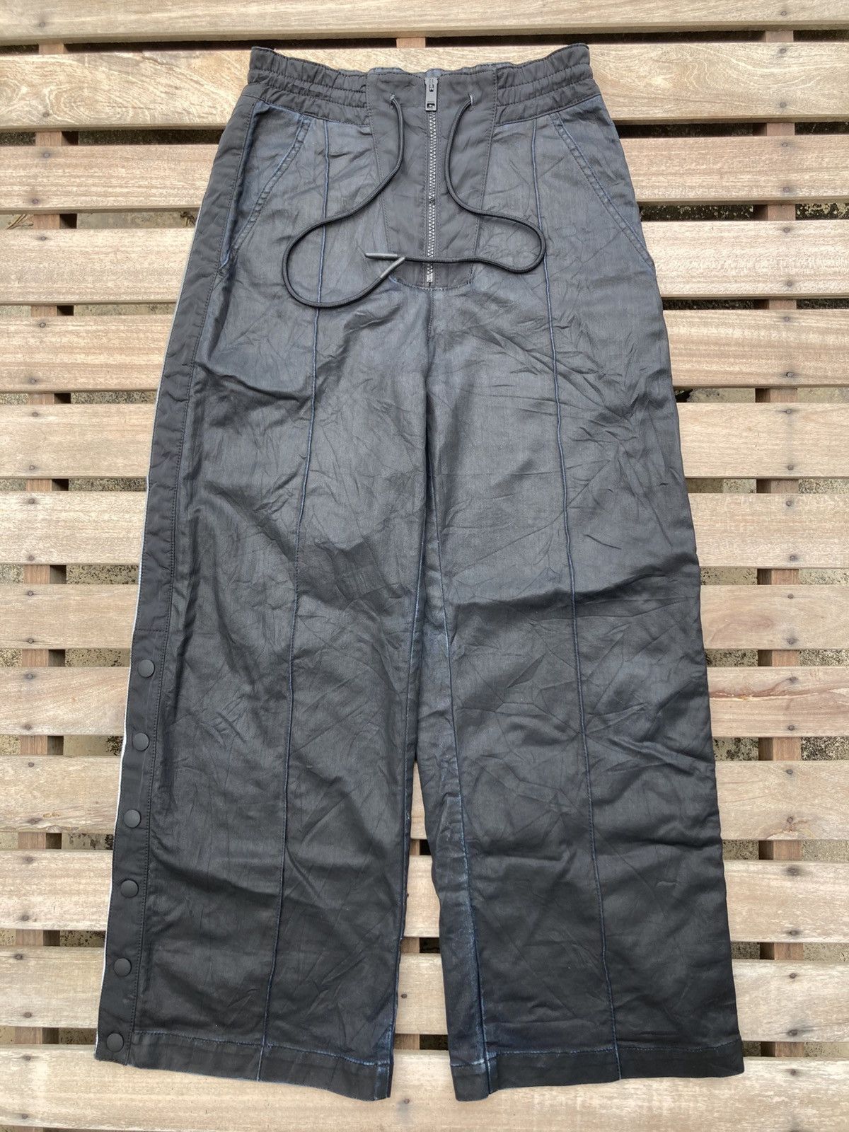 Diesel Diesel Black Cowhide Leather Baggy Pants Size US 28 / EU 44 - 3 Thumbnail