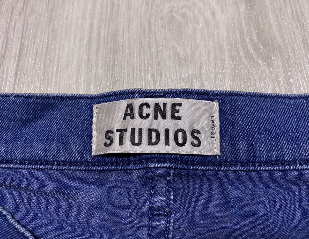 Acne Studios Acne Studios Vega Deep Petrol Washed Blue Stretch Jean Denim Size US 30 / EU 46 - 14 Thumbnail
