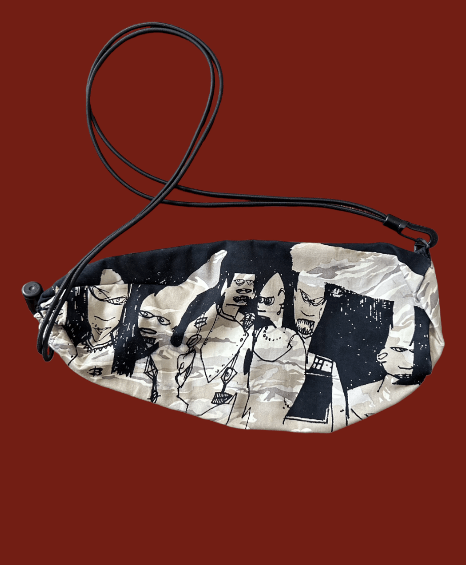 Futura 2001 D.a.v.f Sling Bag in Black/Camo, Men's